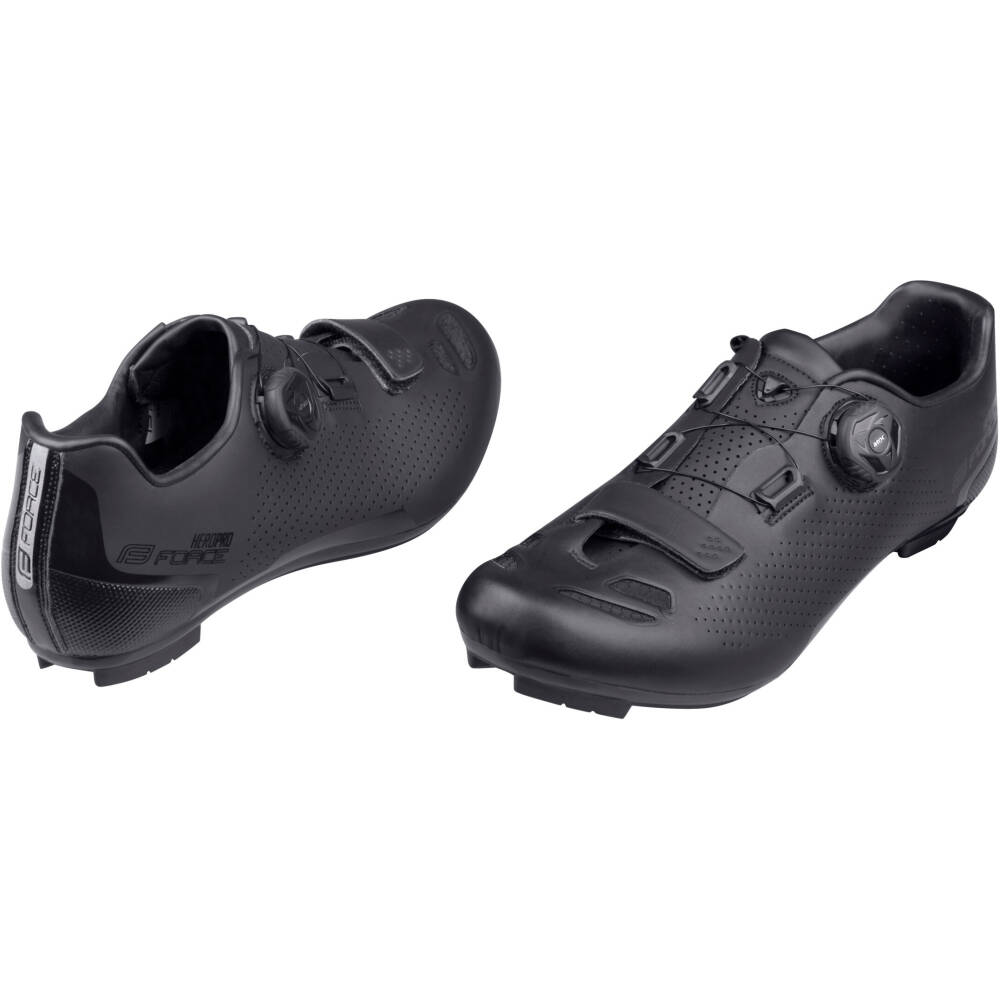 SPD-SL compatible<br>reflective feature on heel<br>possibility to buy spare knobs A-A41<br>cleats are not included<br>sizes correspond to the standard sizing of casual shoes<br>packed in FORCE box