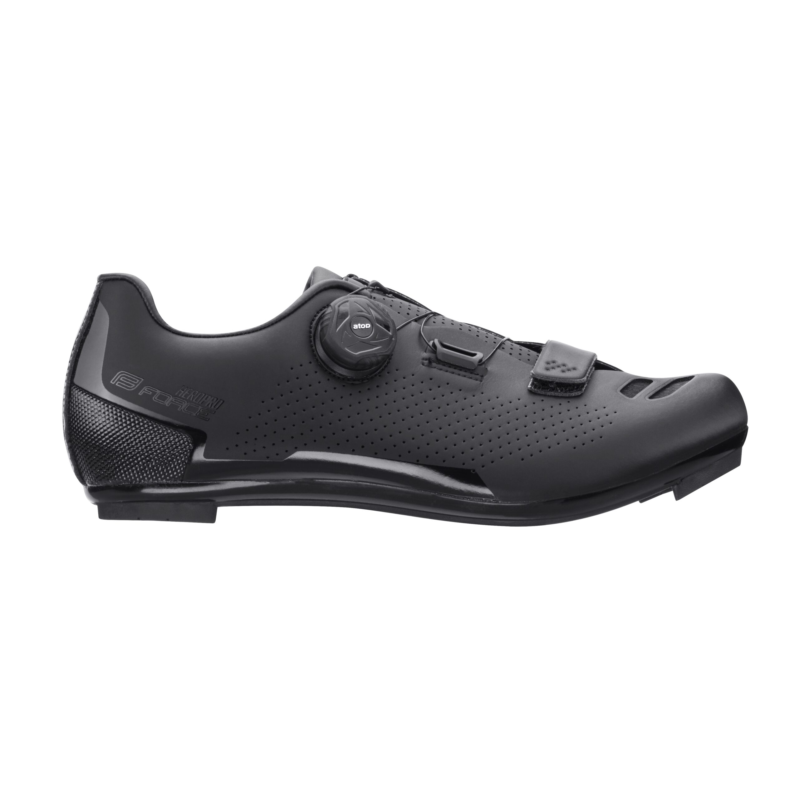 upper part material: synthetic leatheroutsole: nylon compositestiffness index: 6weight: 275g (1/2 in size 42)fastening with ATOP knob and velcro reinforced heel and toe parttoe part of shoe with rubber - protection for scuffair holes for breathabilityanatomical insoleantislip inner partLOOK