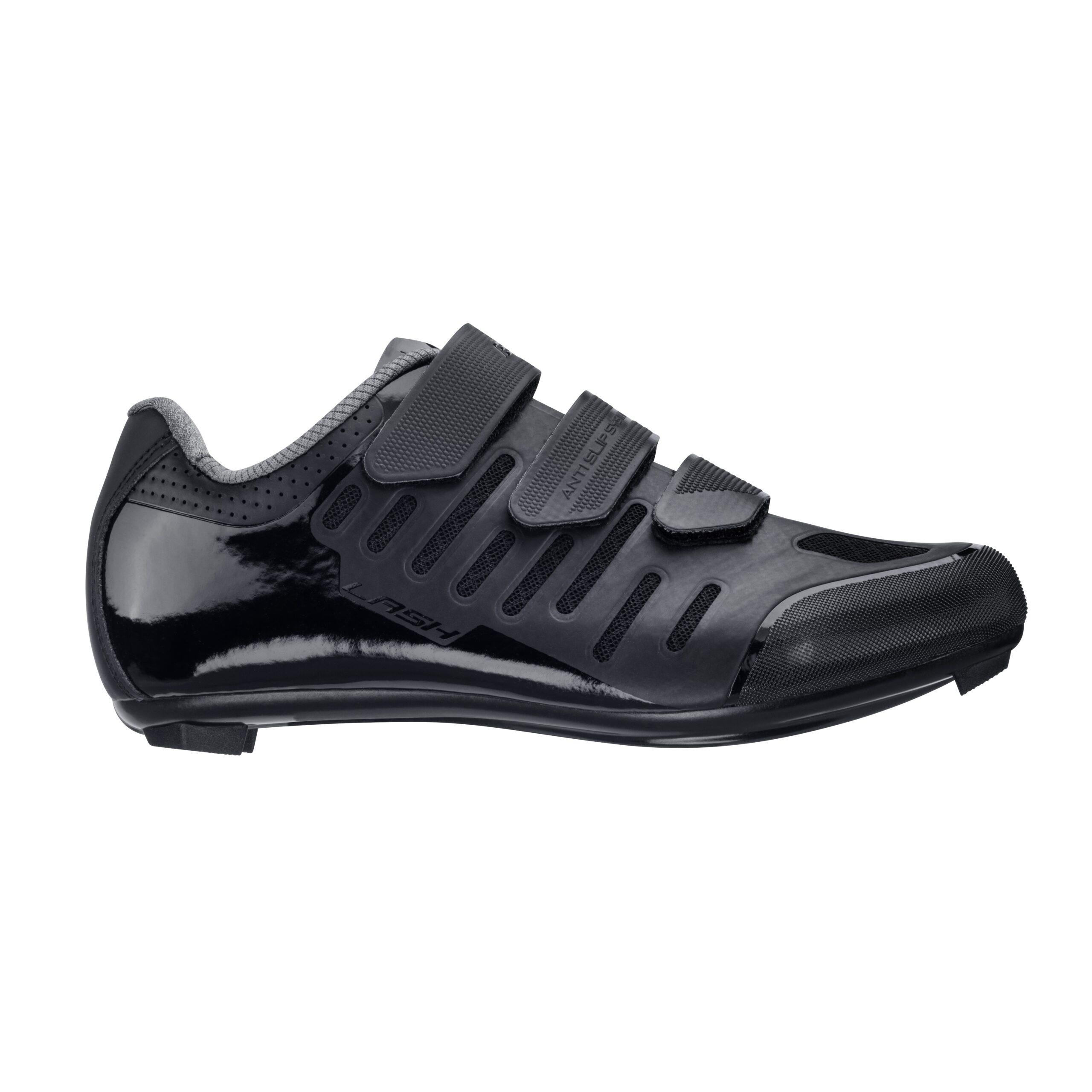 upper part material: synthetic leatheroutsole: nylon compositestiffness index: 6weight: 300g (1/2 in size 42)fastening with velcro strapsreinforced heel and toe parttoe part of shoe with rubber - protection for scuffair holes for breathabilityanatomical insoleantislip inner partLOOK