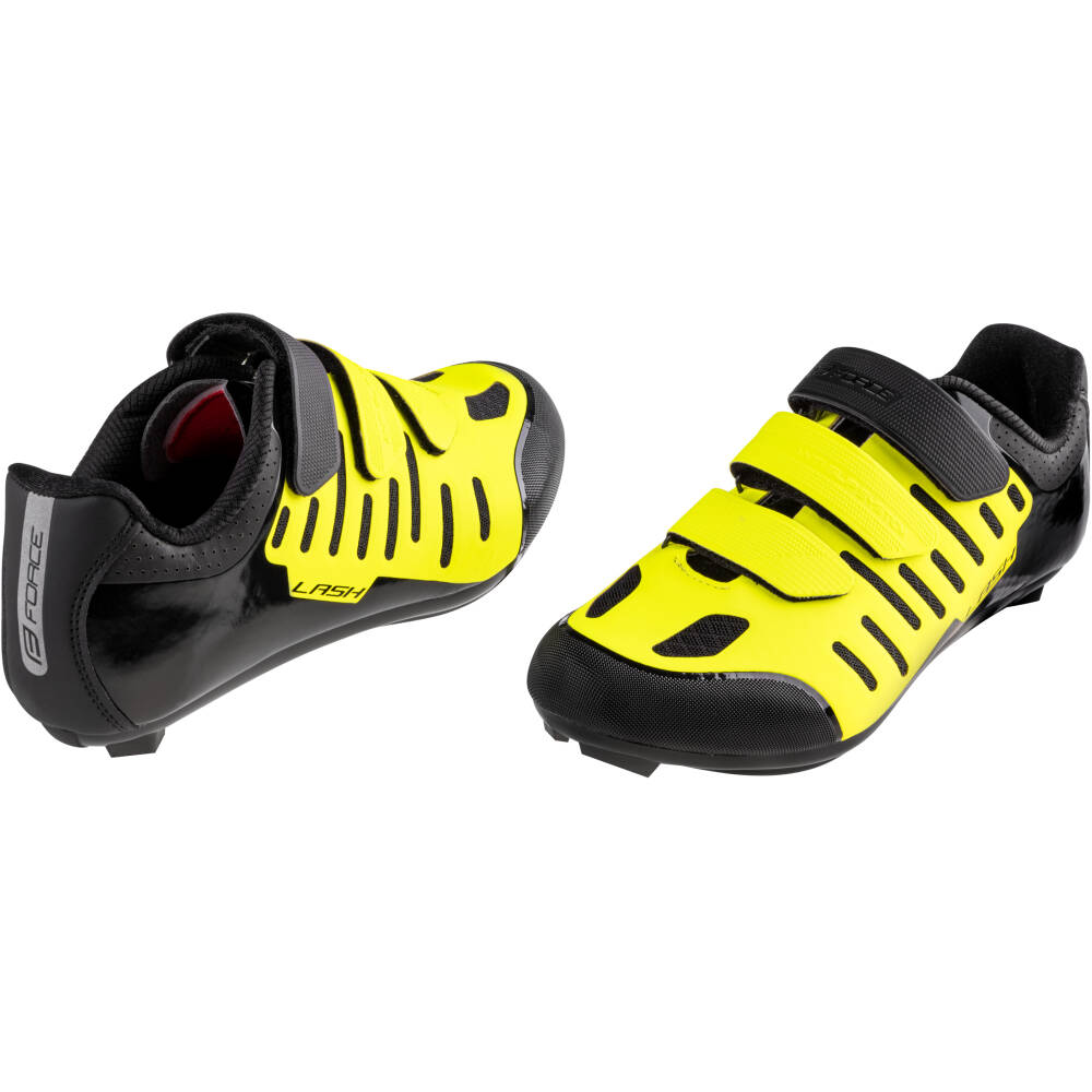 SPD-SL compatible<br>reflective feature on heel<br>cleats are not included<br>sizes correspond to the standard sizing of casual shoes<br>packed in FORCE box