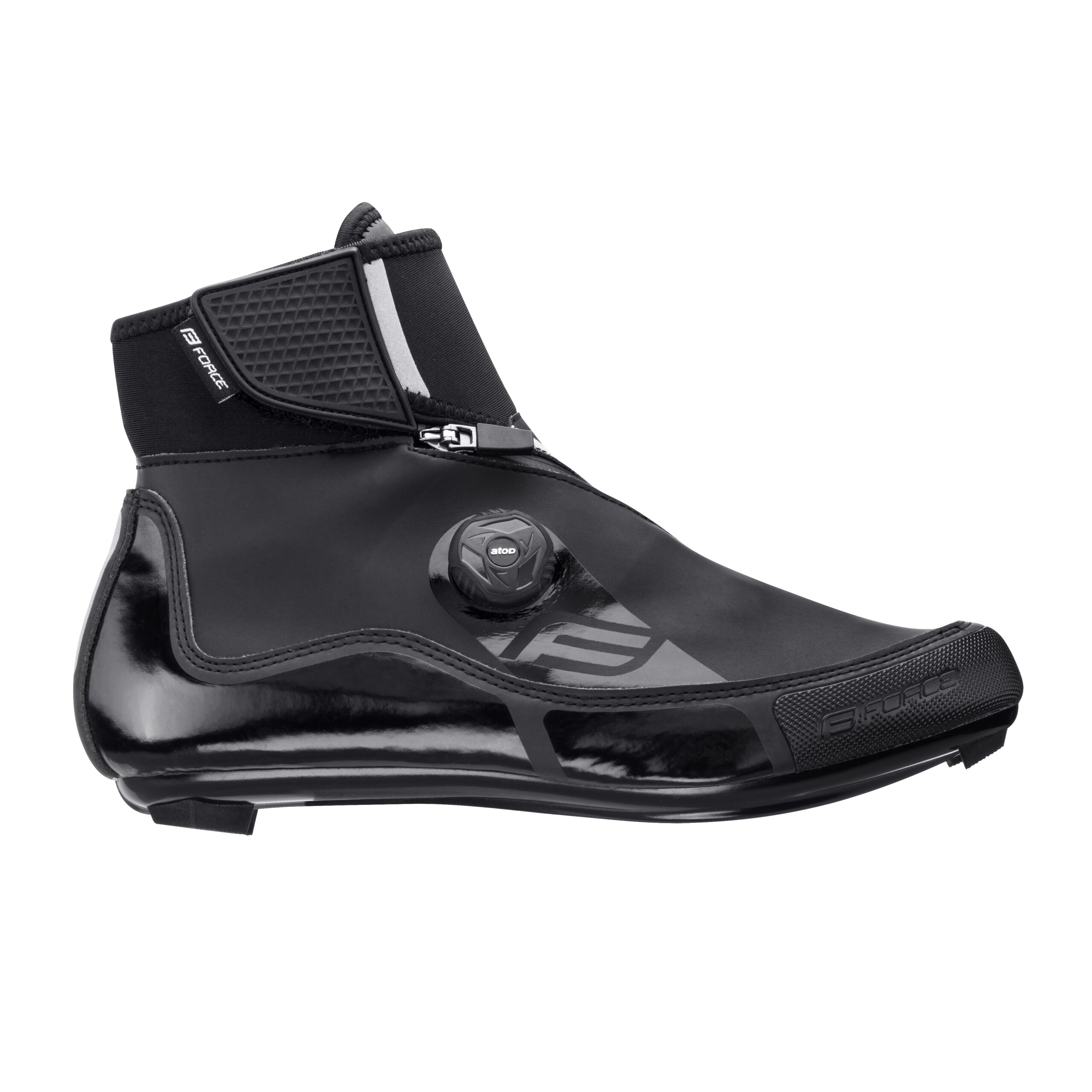 outsole: nylon compositestiffness index: 6weight: 355 g (1/2 in size 42)fastening with ATOP knob A-A41 and velcro reinforced heel and toe parttemperature rating -5 °C to +5 °Ctoe part of shoe with rubber - protection for scuffwaterproof neoprene materialfastening covered with waterproof zipperanatomical insulated insoleultimate cold weather protectionantislip inner partLOOK