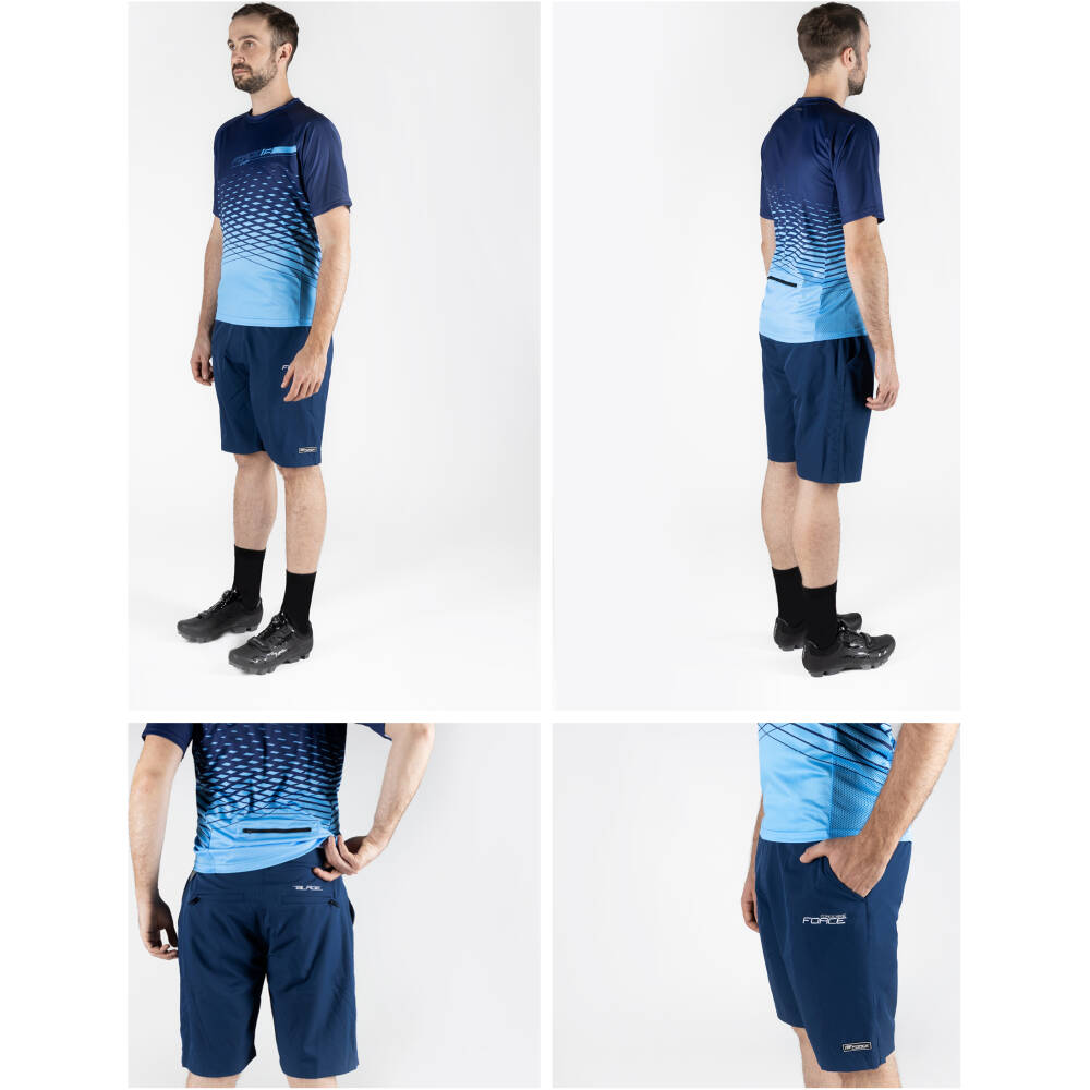 elastic waistband<br>2 front pockets and 2 rear pockets on zipper