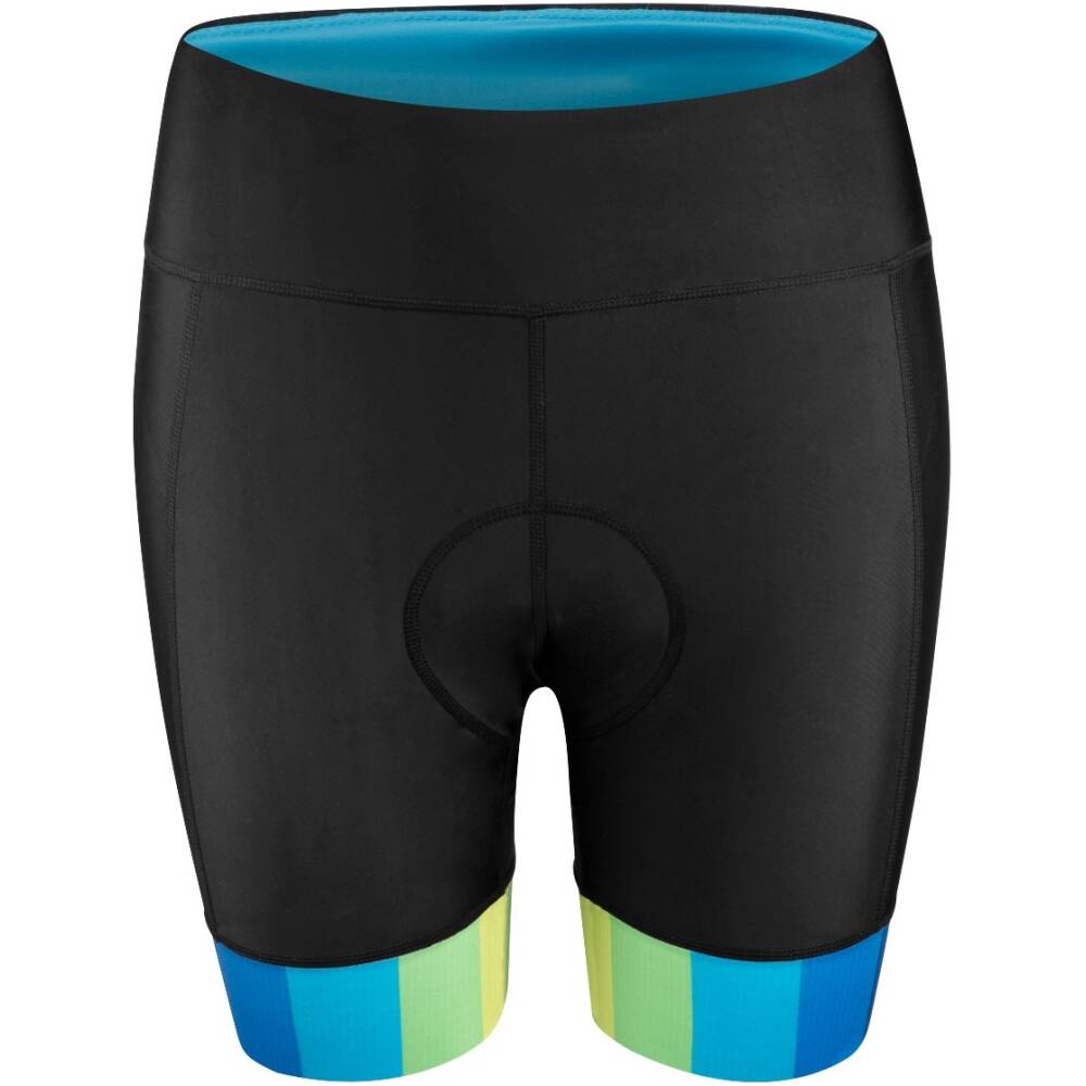 comfortable anatomical pad<br>wide antislip elastic leg band<br>comfortable high waist<br>back pocket for small items<br>material: 85% nylon