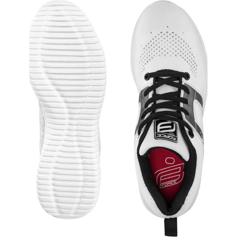 synthetic leather 5%<br>material of outsole: rubber<br>upper part from breathable textile material<br>comfortable shoes with lacing <br>modern look<br>always follow the manufacturer's instructions for maintenance<br>sizes correspond to the standard sizing of casual shoes<br>packed in FORCE box