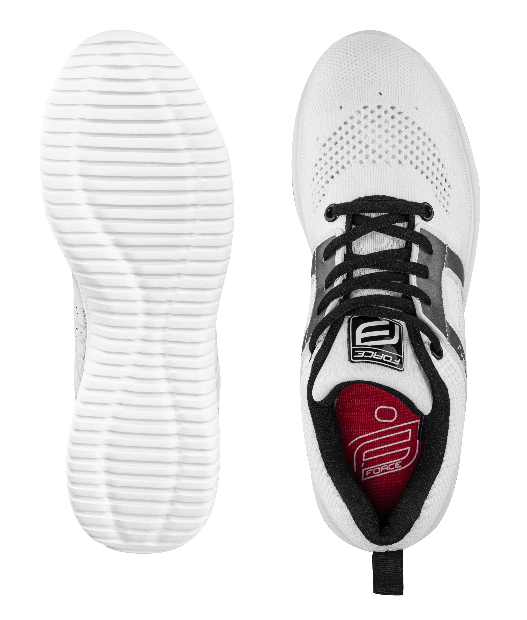 synthetic leather 5%material of outsole: rubberupper part from breathable textile materialcomfortable shoes with lacing modern lookalways follow the manufacturer's instructions for maintenancesizes correspond to the standard sizing of casual shoespacked in FORCE box