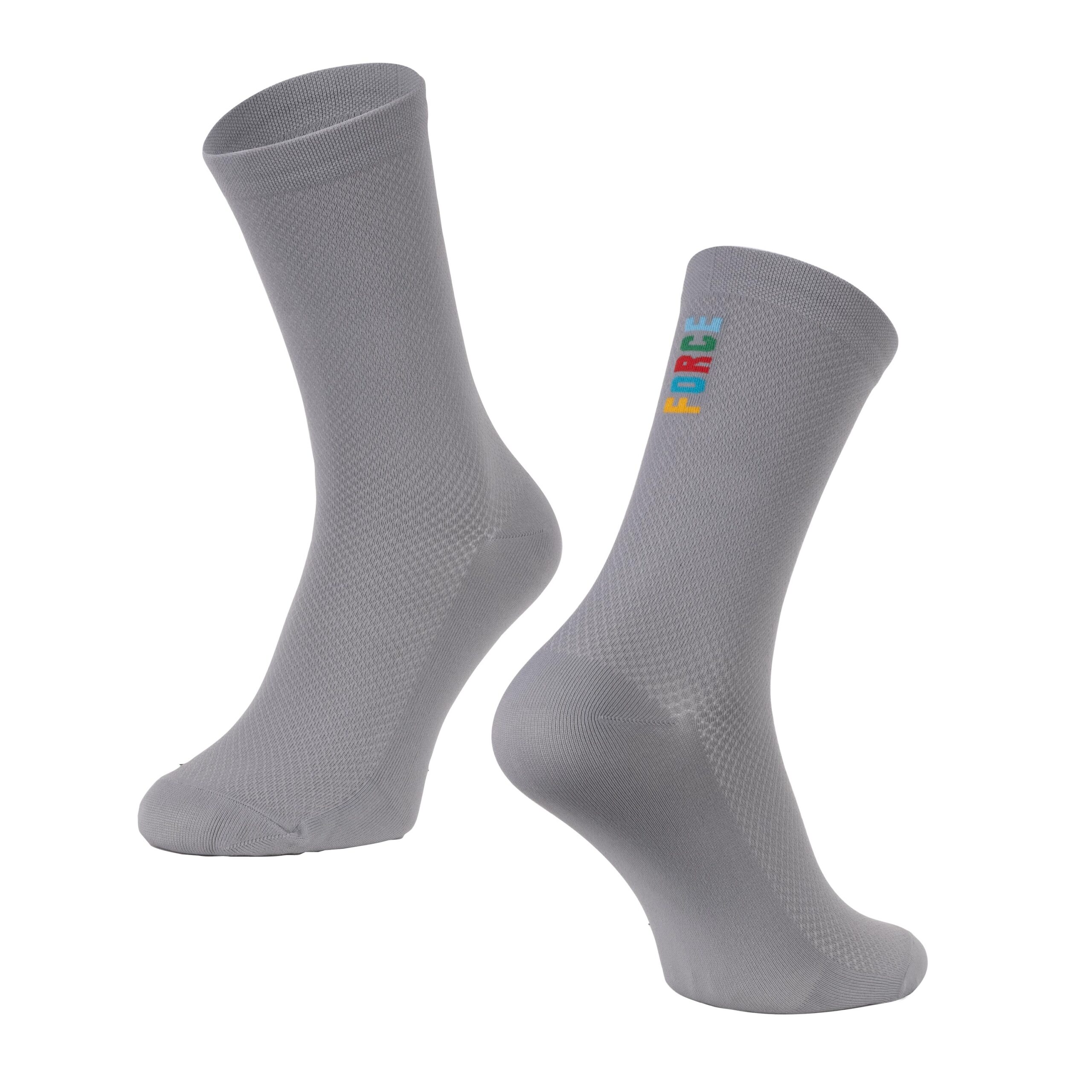 higher cycling socks FORCE suitable for other sportssize S-M corresponds to EUR 36 - 41 / UK 4 - 7size L-XL corresponds to EUR 42 - 46 / UK 8 - 11highly breathable materialunstretched height is 17 cmheel height 19 cmmaterial: Nylon 85%