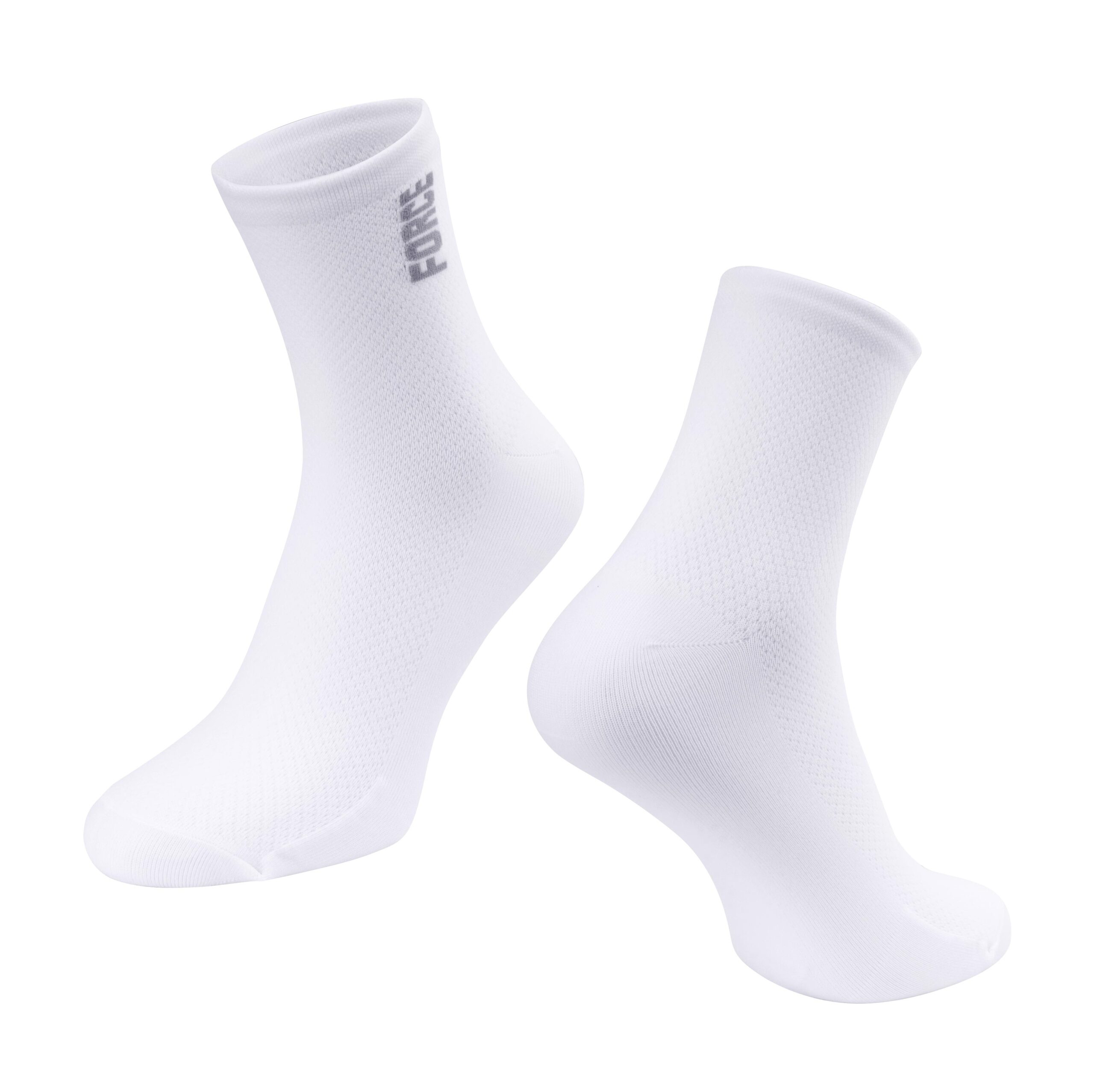 cycling socks FORCE suitable for other sportssize S-M corresponds to EUR 36 - 41 / UK 4 - 7size L-XL corresponds to EUR 42 - 46 / UK 8 - 11highly breathable materialunstretched height is 10 cmheel height 12 cmmaterial: Nylon 85%