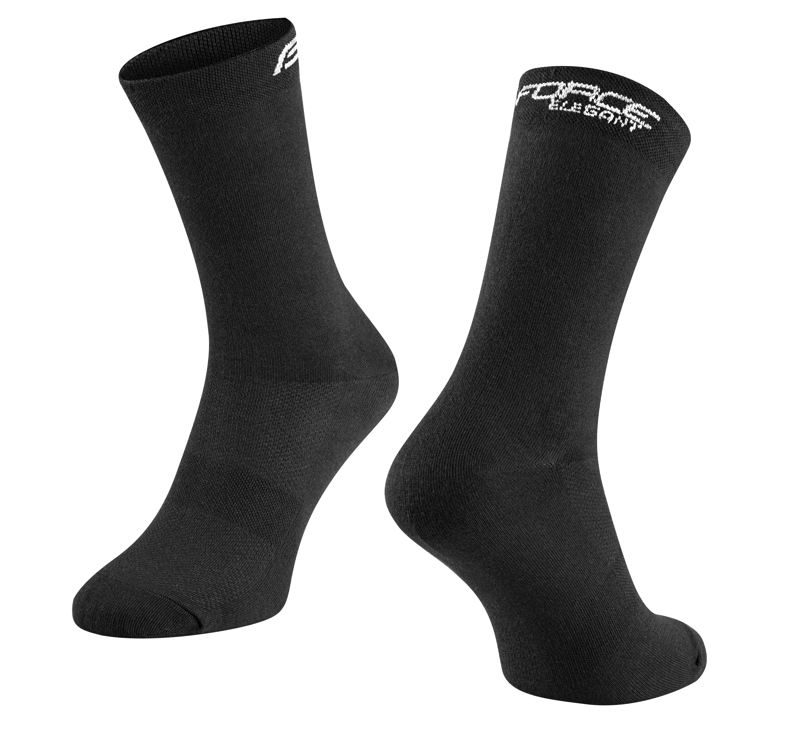 long cycling socks FORCE suitable for other sportssize S-M corresponds to EUR 36 - 41 / UK 4 - 7size L-XL corresponds to EUR 42 - 46 / UK 8 - 11protects against bruises from shoes (instep) highly breathable materialmarked into R and L sockunstretched height is 18 cmheel height 20 cmdivided into R and L sockmaterial: Nylon 85%