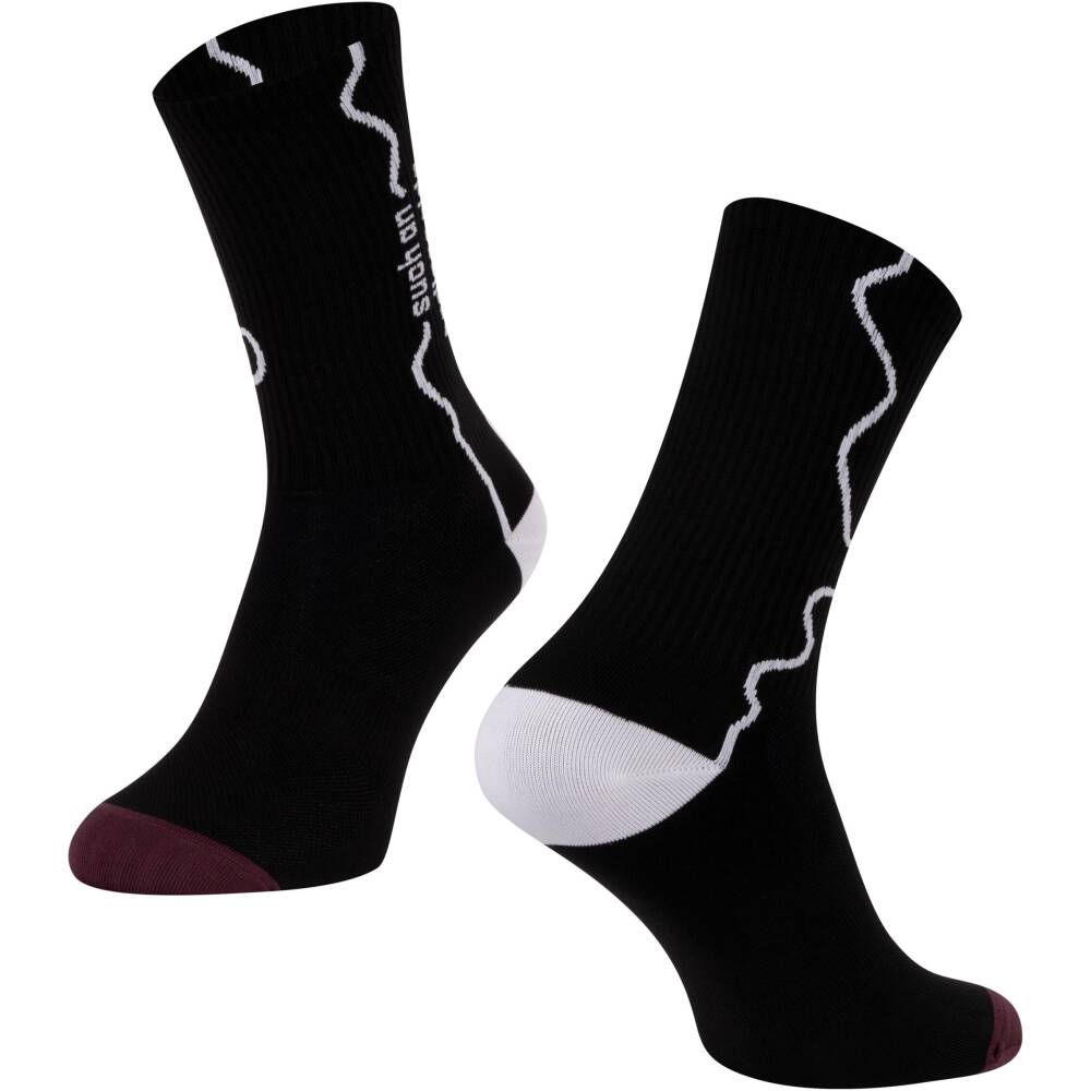 higher cycling socks FORCE suitable for other sports<br>size S-M corresponds to EUR 36 - 41 / UK 4 - 7<br>size L-XL corresponds to EUR 42 - 46 / UK 8 - 11<br>highly breathable material<br>unstretched height is 19 cm<br>heel height 21 cm<br>material: Nylon 85%