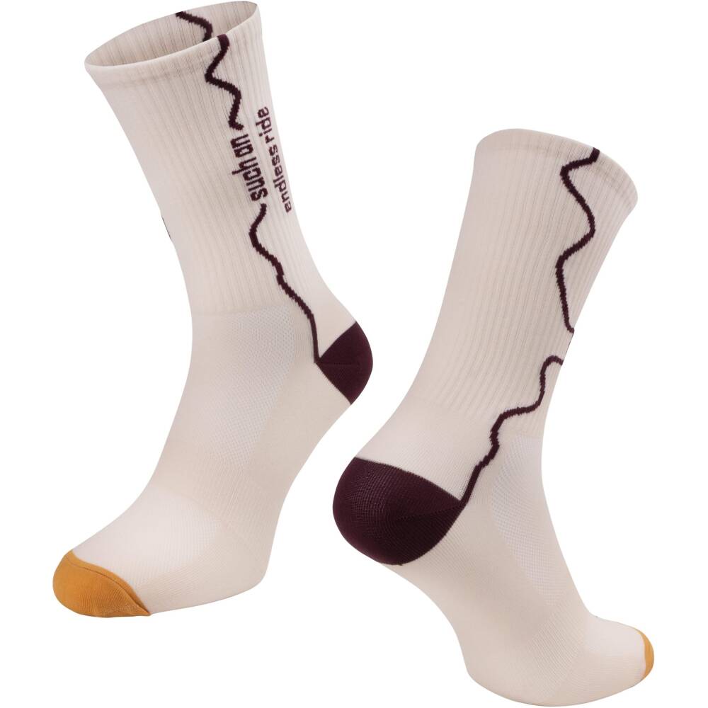 higher cycling socks FORCE suitable for other sports<br>size S-M corresponds to EUR 36 - 41 / UK 4 - 7<br>size L-XL corresponds to EUR 42 - 46 / UK 8 - 11 <br>highly breathable material<br>unstretched height is 19 cm<br>heel height 21 cm<br>material: Nylon 85%
