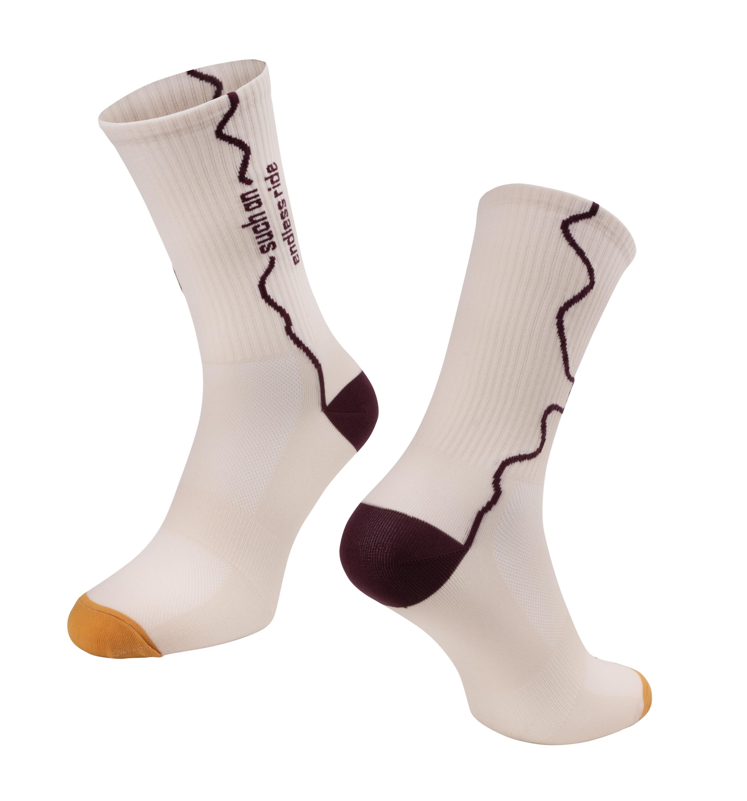 higher cycling socks FORCE suitable for other sportssize S-M corresponds to EUR 36 - 41 / UK 4 - 7size L-XL corresponds to EUR 42 - 46 / UK 8 - 11 highly breathable materialunstretched height is 19 cmheel height 21 cmmaterial: Nylon 85%