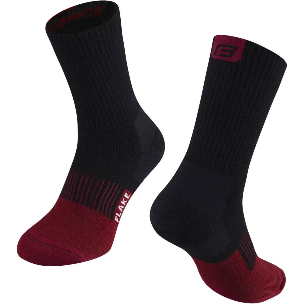 thick winter cycling socks suitable also for other sports<br>size S - M corresponds to EUR 36 - 41 / UK 4 – 7<br>size L- XL corresponds to EUR 42-47 / UK 8 – 11<br>divided into R and L sock<br>unstretched height is 17 cm<br>heel height 21 cm<br>material: 50% merino wool