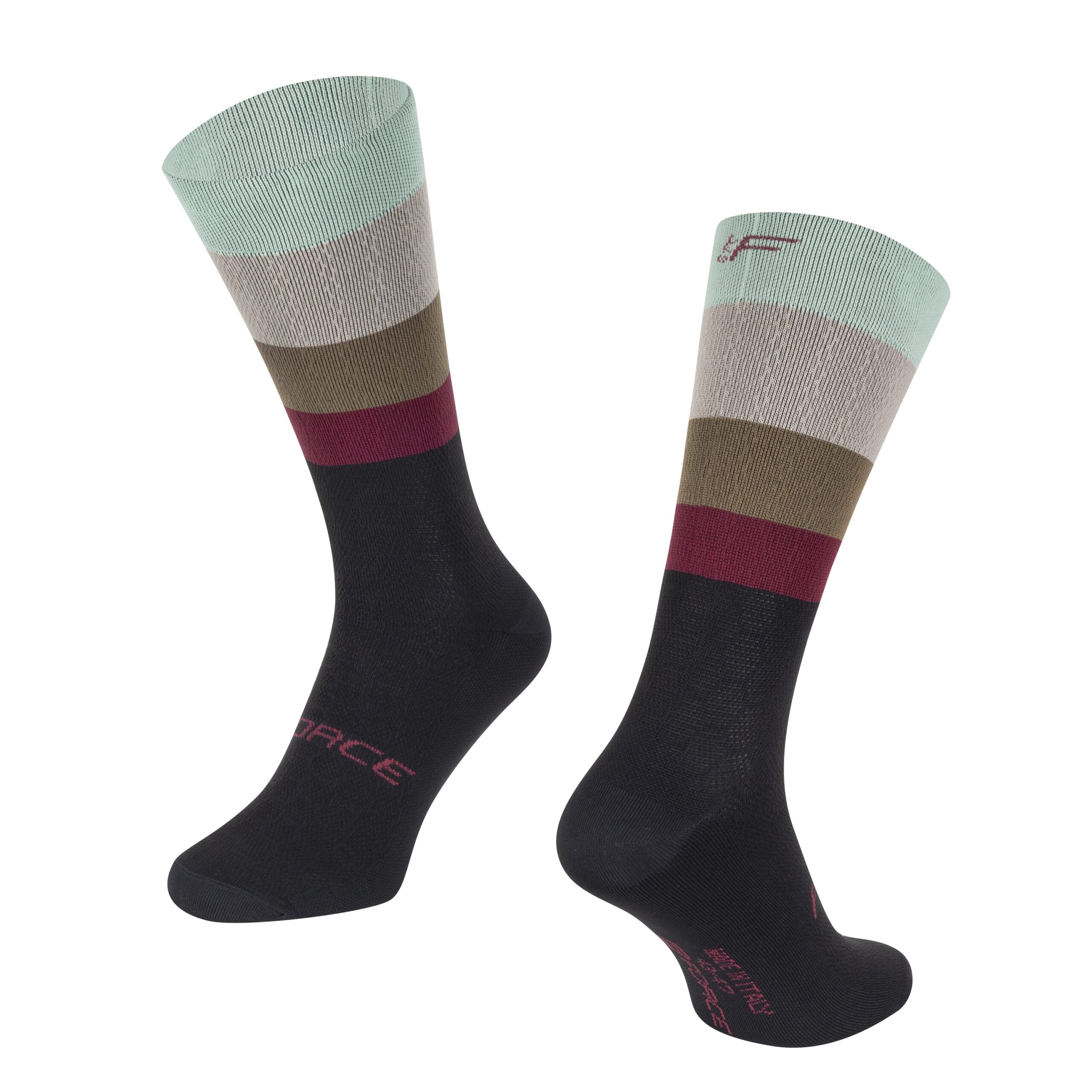The premium high cycling socks FORCE are proudly made in Italy