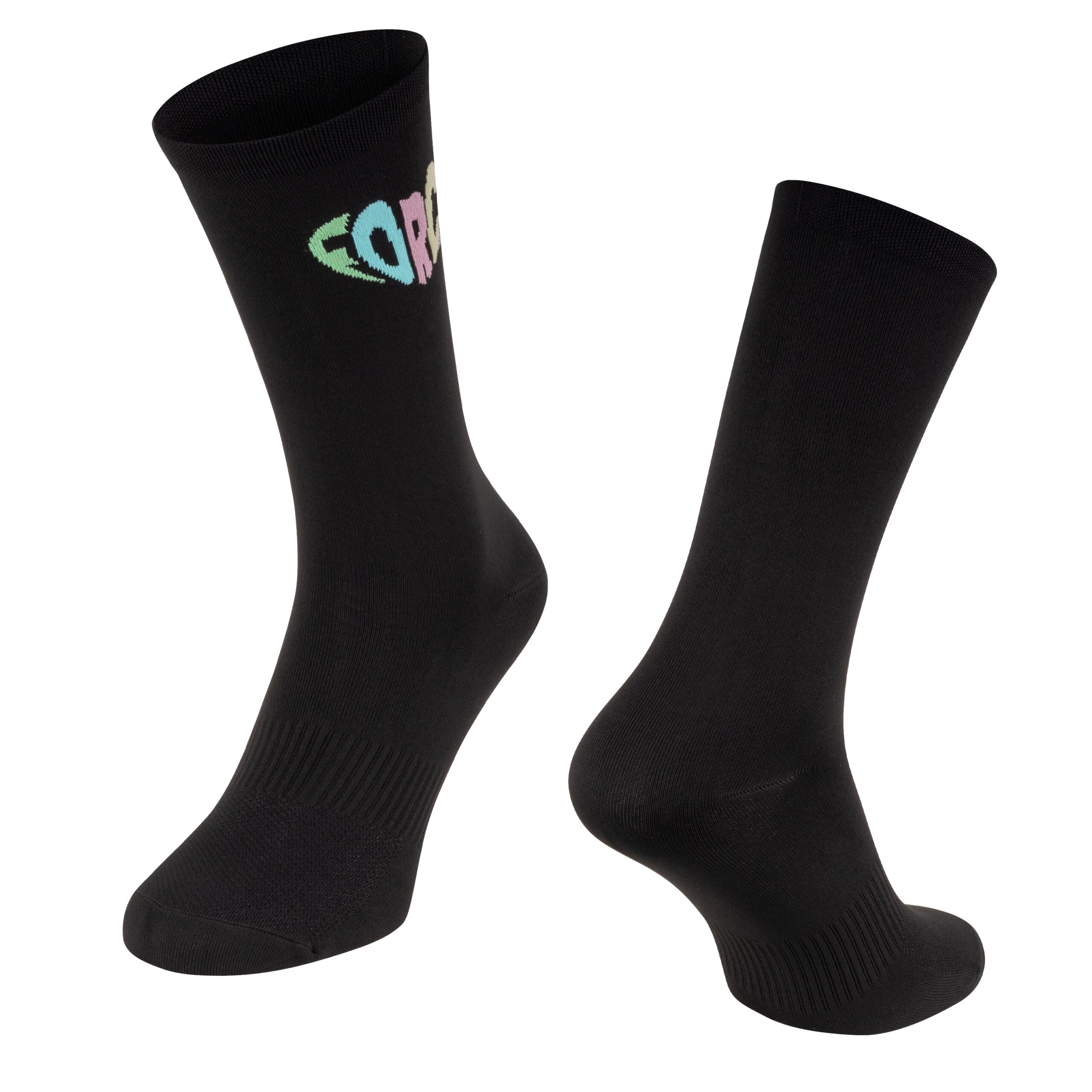 higher cycling socks FORCE suitable for other sportssize S-M corresponds to EUR 36 - 41 / UK 4 - 7size L-XL corresponds to EUR 42 - 46 / UK 8 - 11protects against bruises from shoes (instep) highly breathable materialunstretched height is 23 cmheel height 25 cmdivided into R and L sockmaterial: Nylon 85%