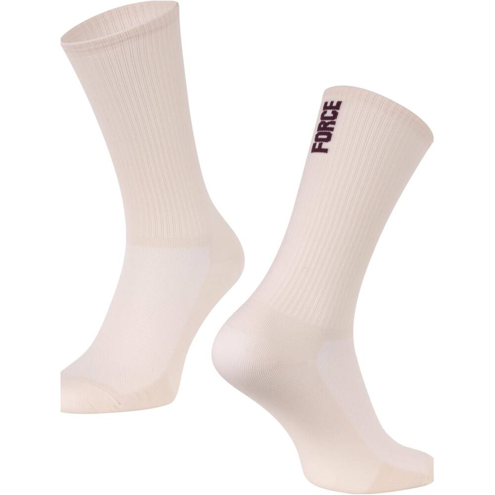 higher cycling socks FORCE suitable for other sports<br>size S-M corresponds to EUR 36 - 41 / UK 4 - 7<br>size L-XL corresponds to EUR 42 - 46 / UK 8 - 11<br>highly breathable material<br>unstretched height is 23 cm<br>heel height 25 cm<br>material: Nylon 85%