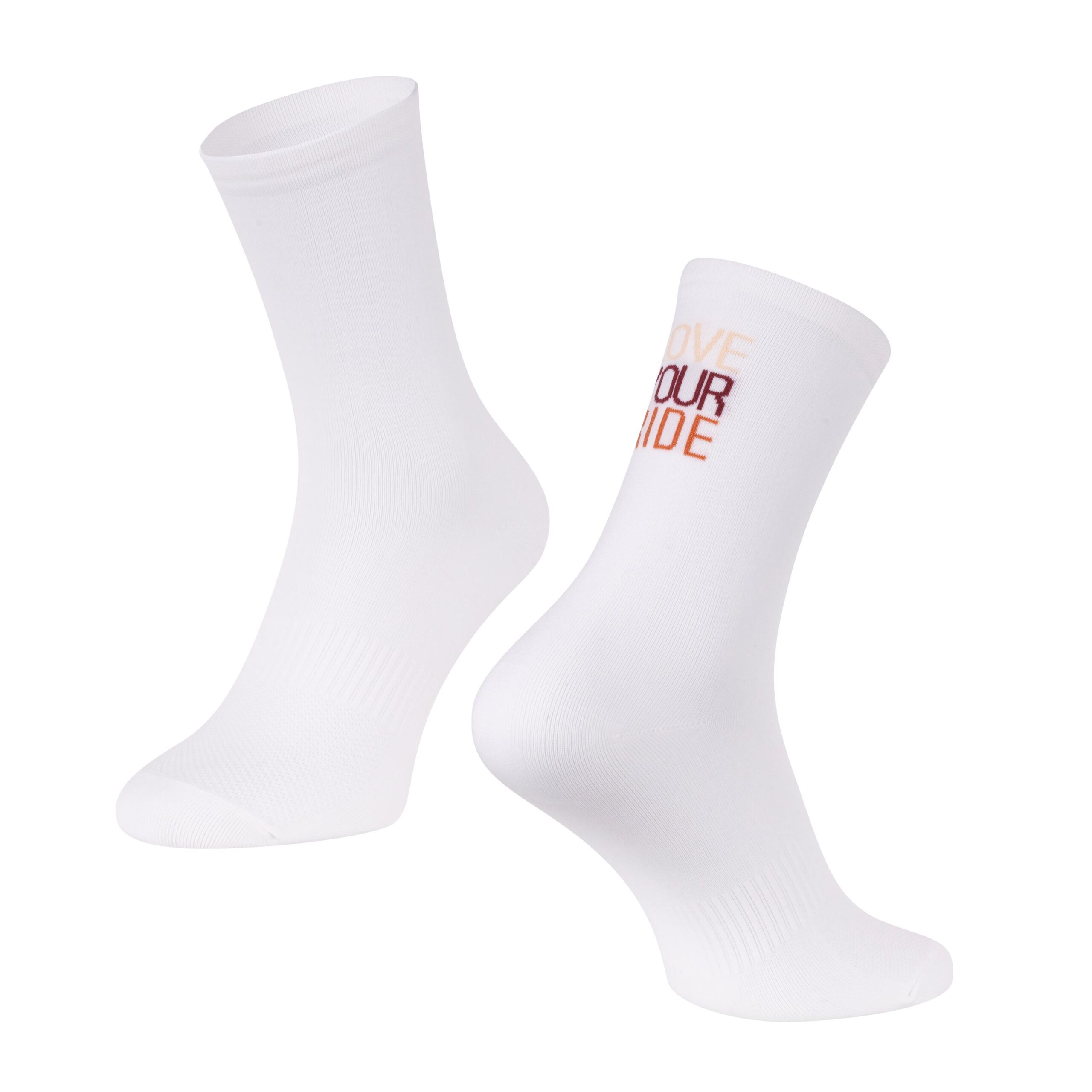higher cycling socks FORCE suitable for other sportssize S-M corresponds to EUR 36 - 41 / UK 4 - 7size L-XL corresponds to EUR 42 - 46 / UK 8 - 11highly breathable materialunstretched height is 17 cmheel height 19 cmmaterial: Nylon 85%