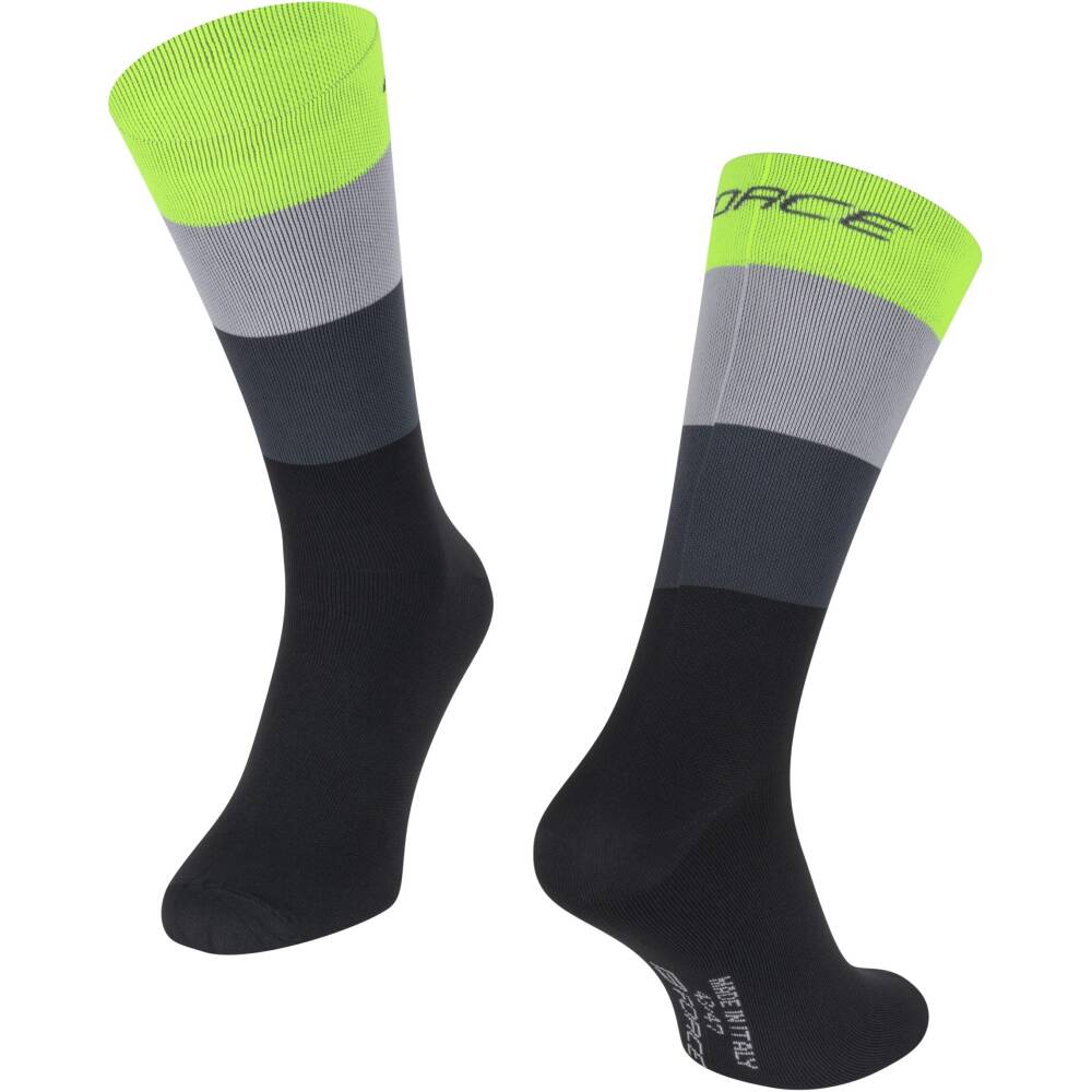 <p>The premium high cycling socks FORCE are proudly made in Italy