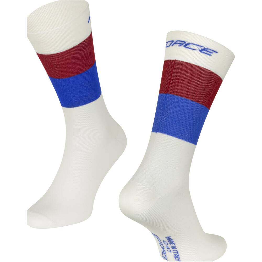 <p>The premium high cycling socks FORCE are proudly made in Italy