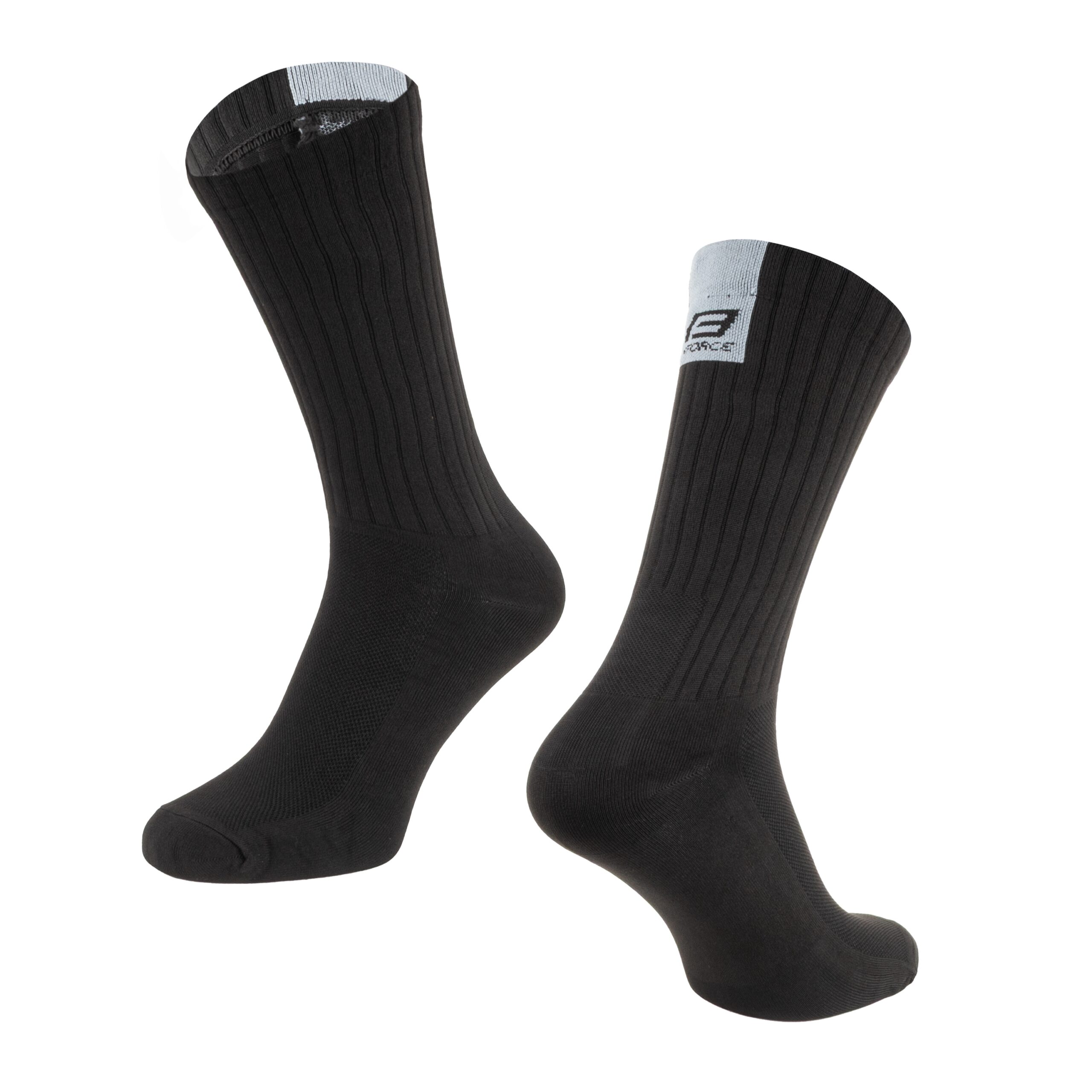 higher cycling socks FORCE suitable for other sportssize S-M corresponds to EUR 36 - 41 / UK 4 - 7size L-XL corresponds to EUR 42 - 46 / UK 8 - 11protects against bruises from shoes (instep) highly breathable materialunstretched height is 24 cmheel height 26 cmdivided into R and L sockmaterial: Nylon 85%