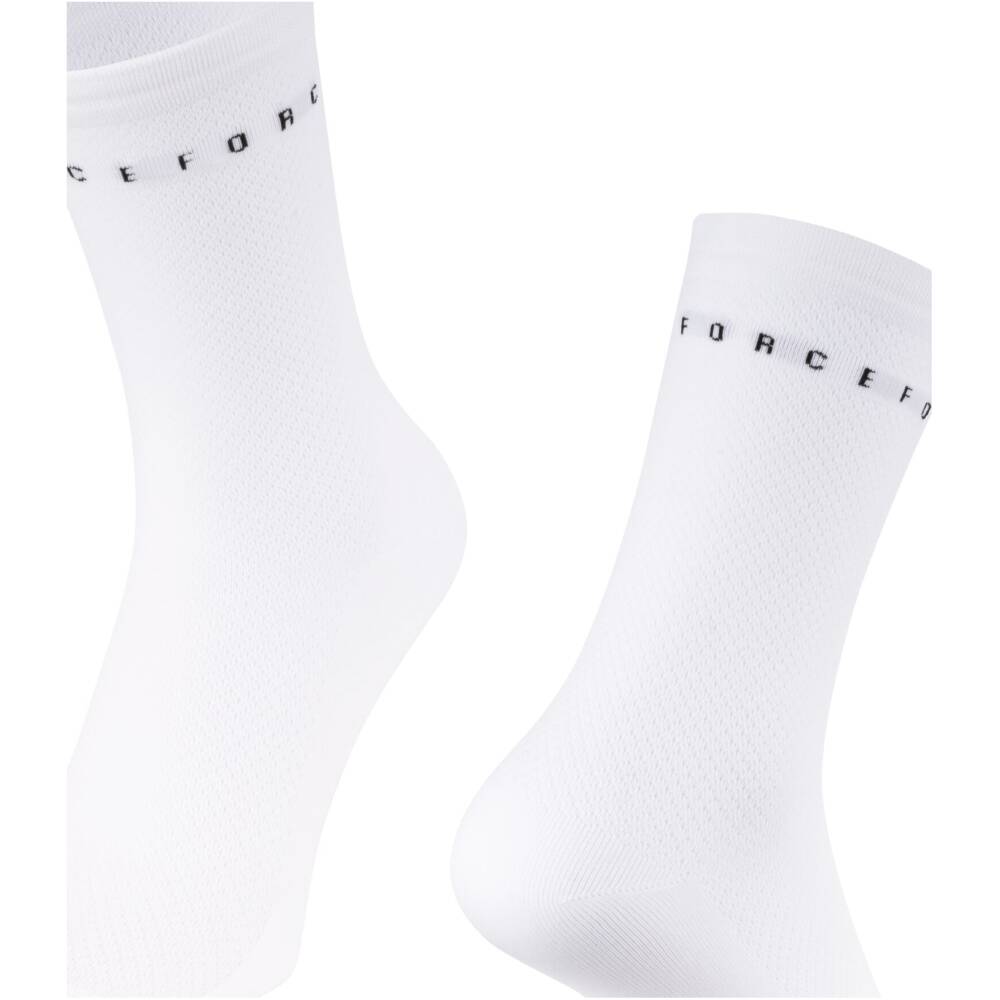 higher cycling socks FORCE suitable for other sports<br>size S-M corresponds to EUR 36 - 41 / UK 4 - 7<br>size L-XL corresponds to EUR 42 - 46 / UK 8 - 11<br>protects against bruises from shoes (instep) <br>highly breathable material<br>unstretched height is 16 cm<br>heel height 17 cm<br>divided into R and L sock<br>material: Nylon 85%