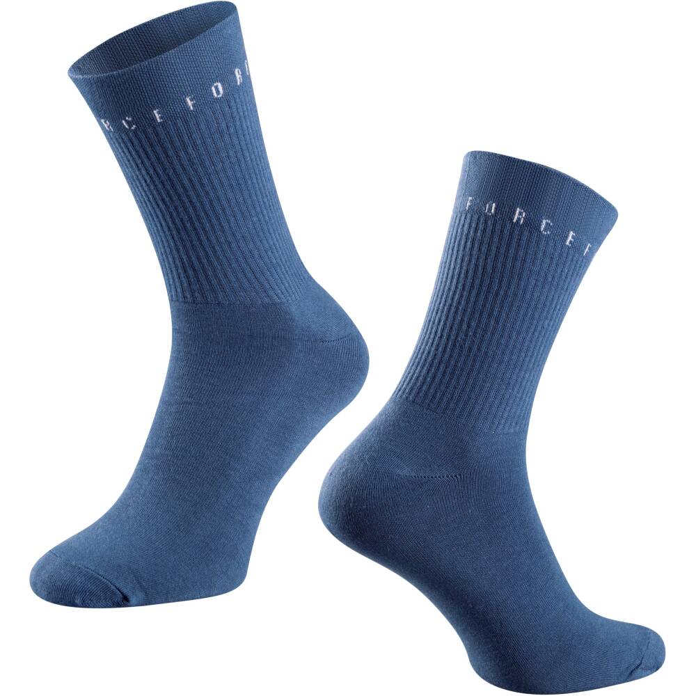 higher cycling socks FORCE suitable for other sports<br>size S-M corresponds to EUR 36 - 41 / UK 4 - 7<br>size L-XL corresponds to EUR 42 - 46 / UK 8 - 11<br>protects against bruises from shoes (instep) <br>highly breathable material<br>unstretched height is 17 cm<br>heel height 19 cm<br>material: Cotton 85%