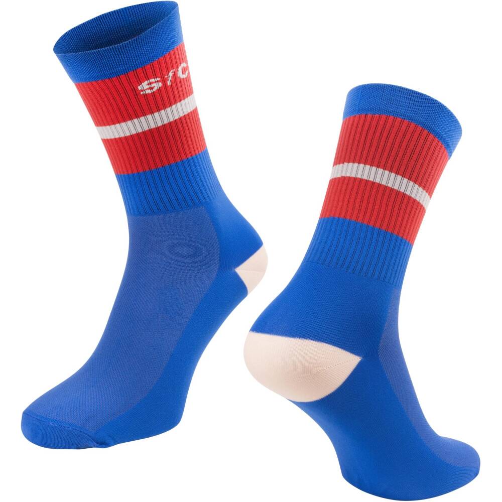 higher cycling socks FORCE suitable for other sports<br>size S-M corresponds to EUR 36 - 41 / UK 4 - 7<br>size L-XL corresponds to EUR 42 - 46 / UK 8 - 11<br>highly breathable material<br>unstretched height is 19 cm<br>heel height 21 cm<br>material: Nylon 85%