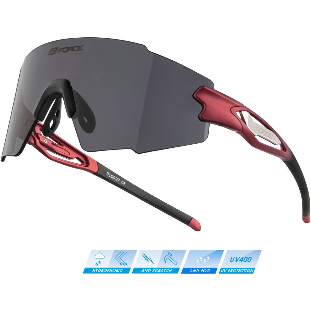 frameless sunglasses<br>stronger and more flexible grilamid temples (TR90)<br>polycarbonate lens