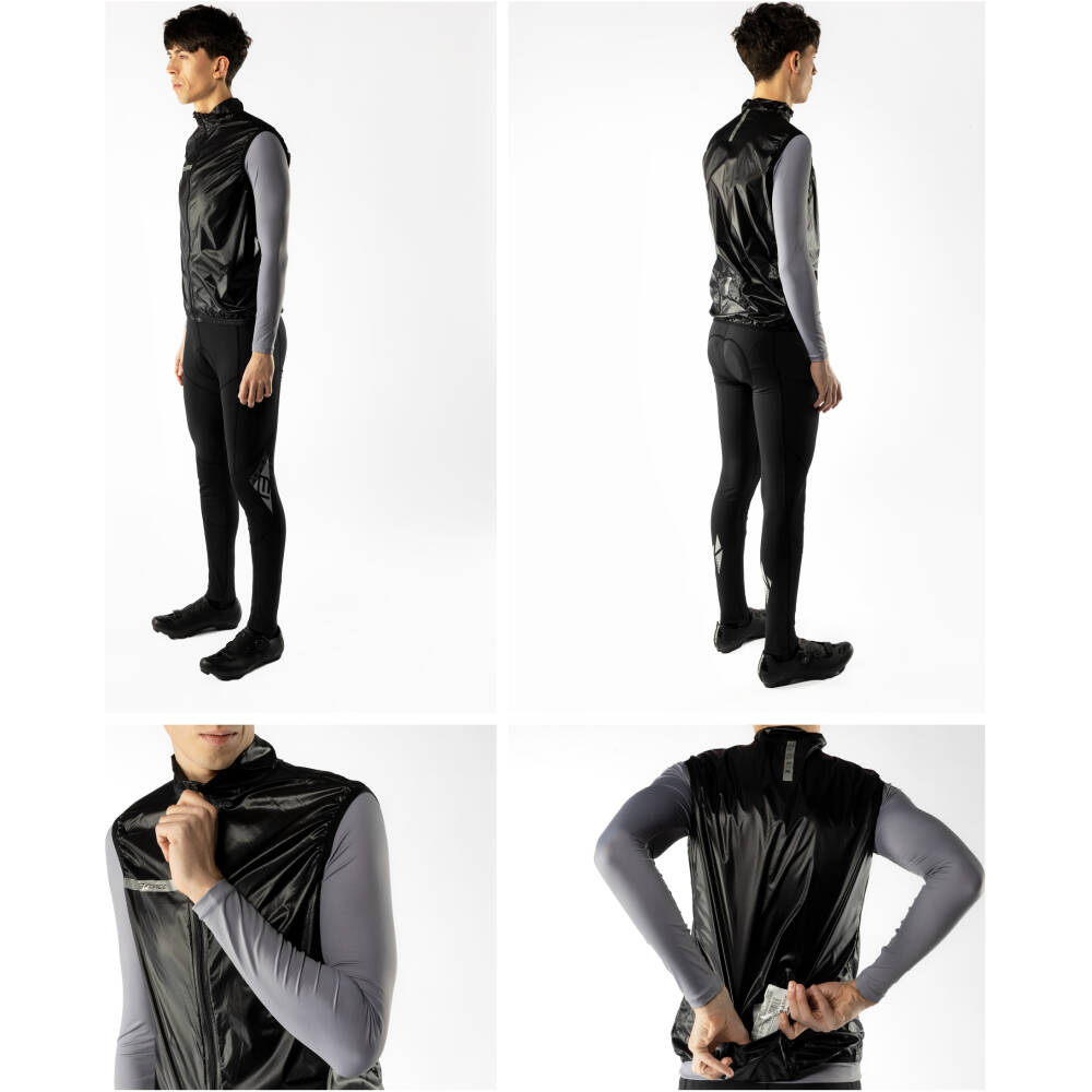 making it convenient to carry as a backup layer. Reflective elements enhance visibility in low-light conditions. This vest is a practical wind layer for spring and autumn rides.<br><br><br>unisex