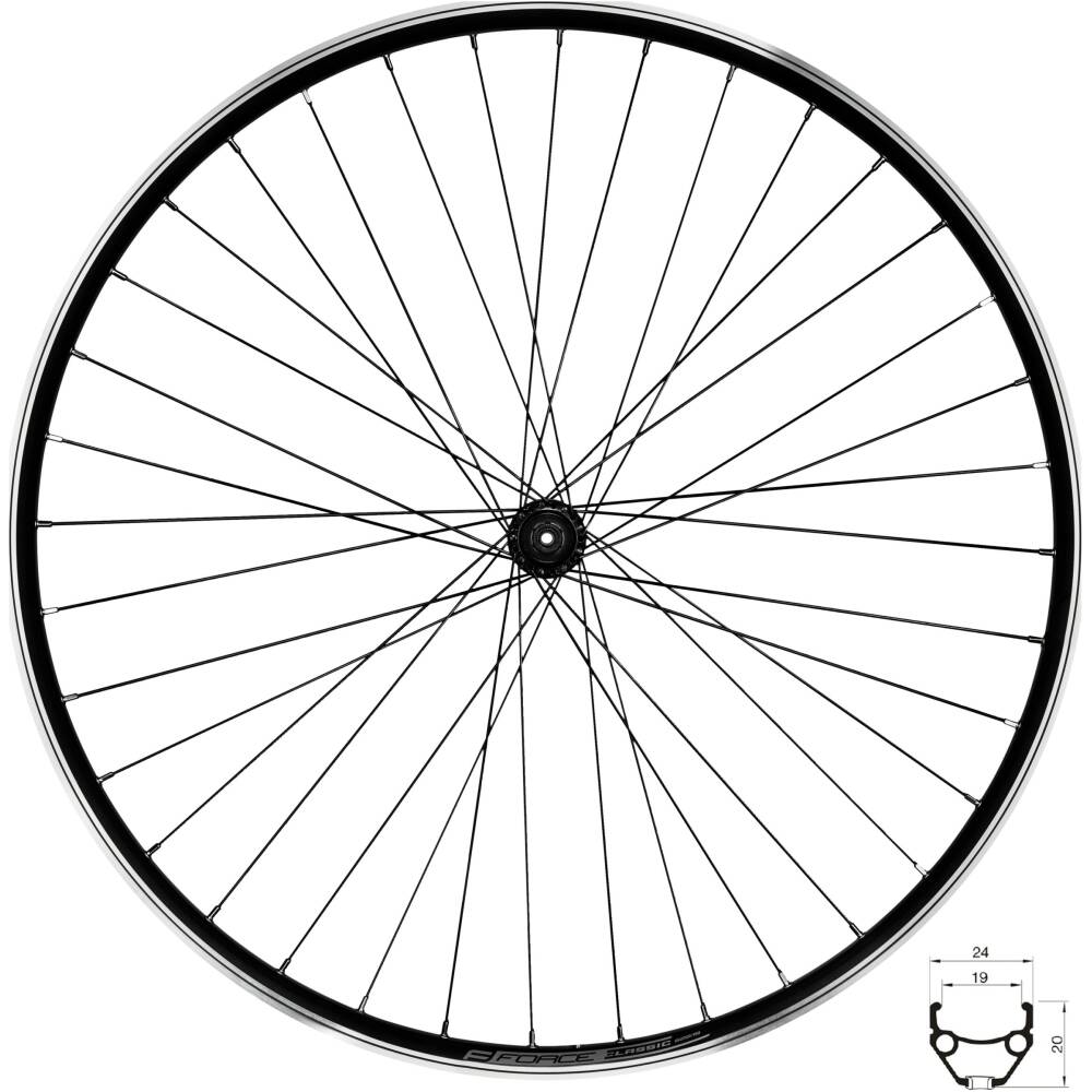 28/29" front wheelset<br>front hub SH HBTX500 designed for V-brakes<br>36 spoke holes