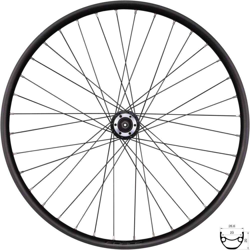 hub FORCE 804336 designed for disc brake - 6 bolts<br>ball bearings