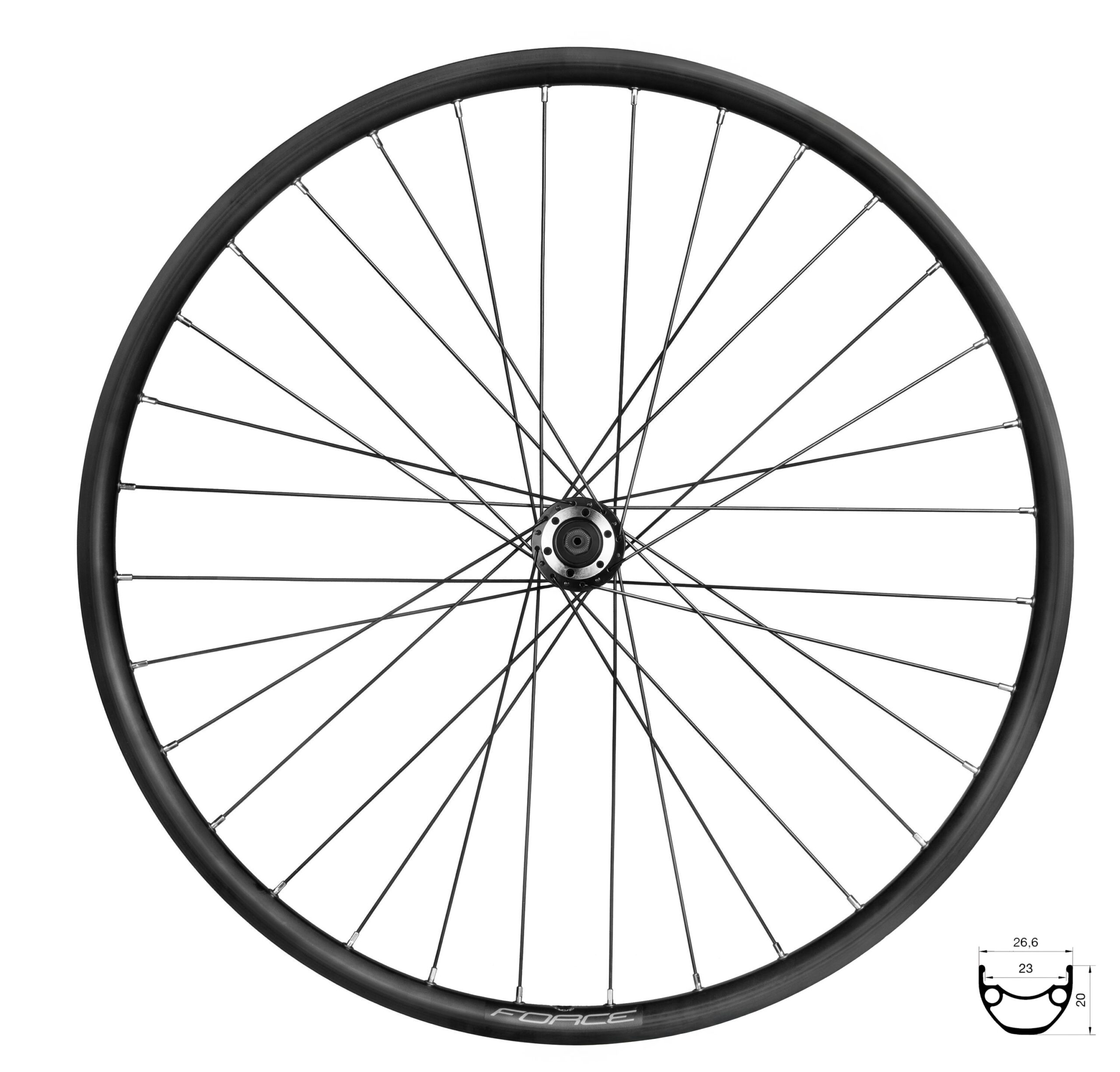 hub FORCE 804332 designed for disc brake - 6 boltsball bearings