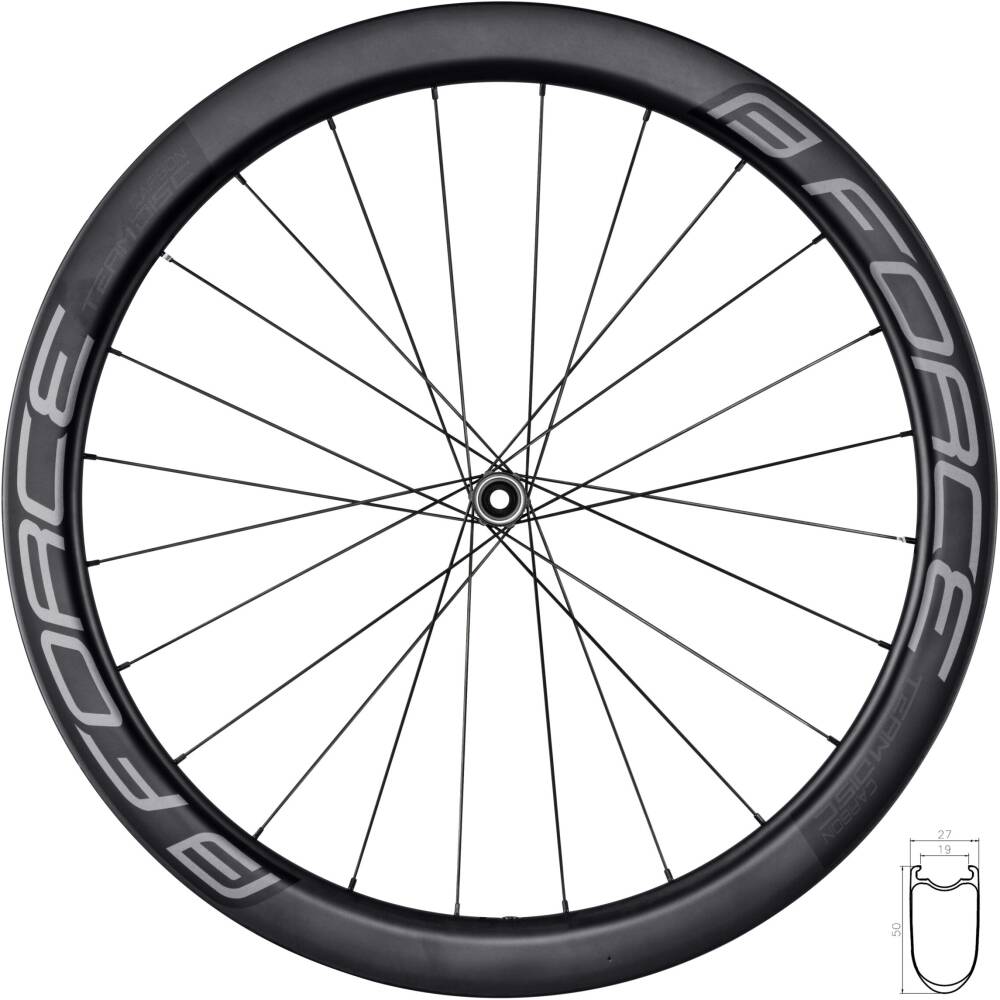 rim FORCE CARBON DISC for tyres <br>tubeless ready<br>height: 50 mm