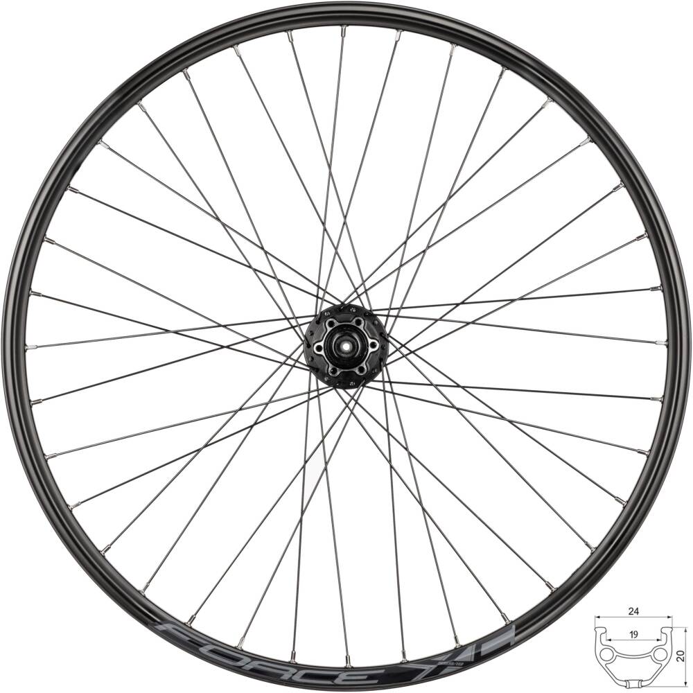 26" rear wheelset<br>suitable to pair with front FORCE wheelset 702687<br>rear hub SH FHM475 designed for disc brake - 6 bolts<br>designed for SHIMANO MTB cassette 8 - 11 speed<br>36 spoke holes