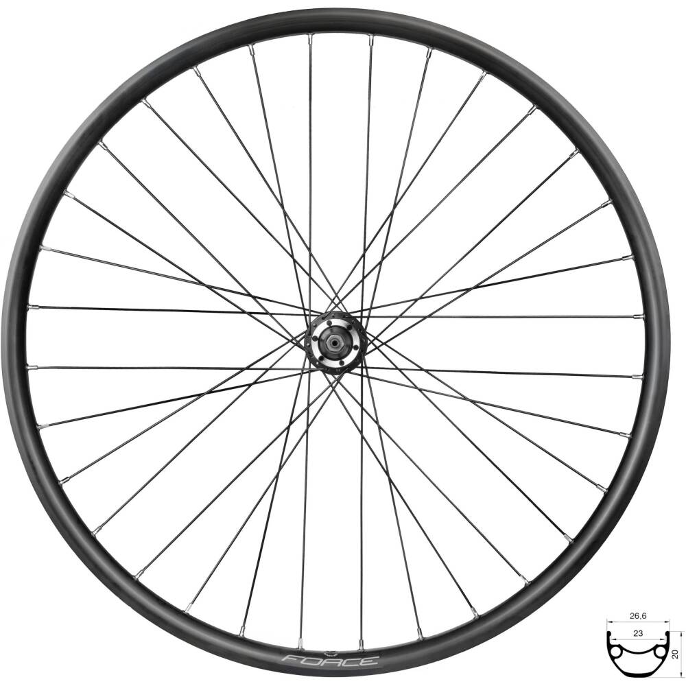 hub FORCE 804333 designed for disc brake - 6 bolts<br>ball bearings