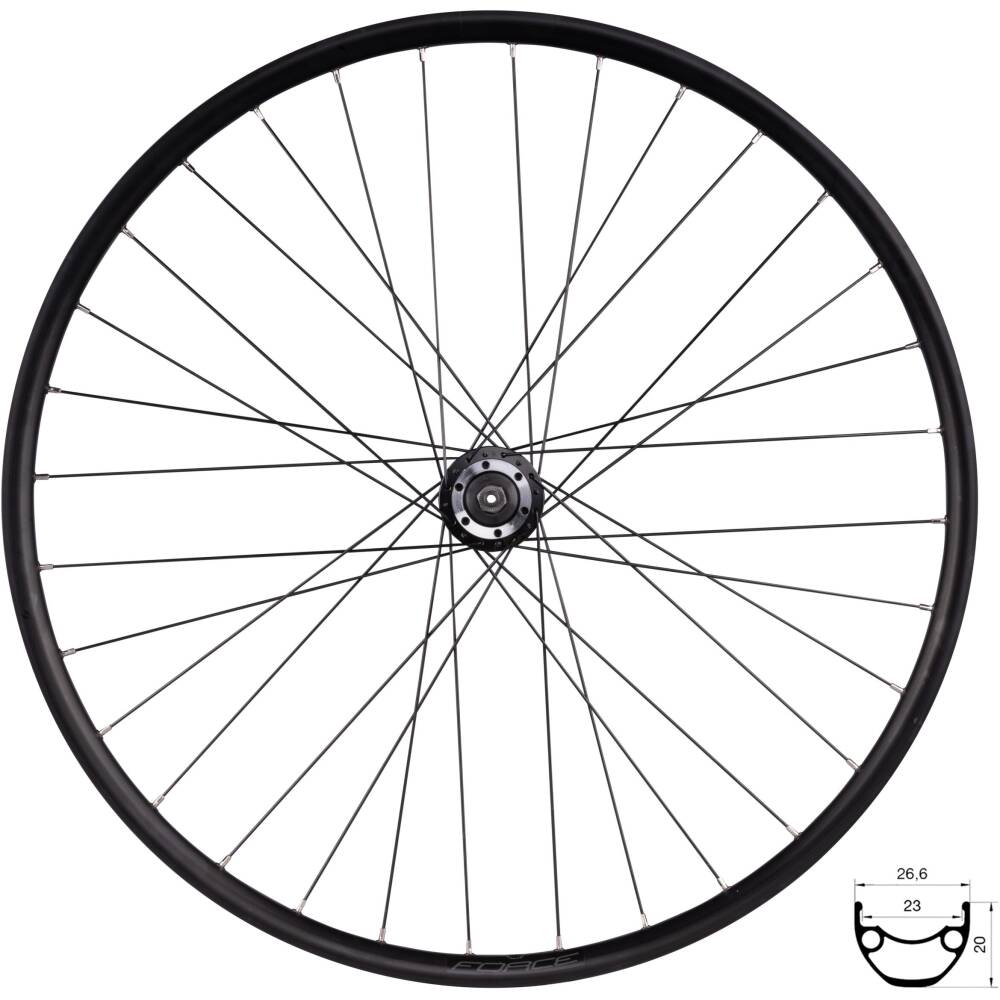 hub FORCE 804333 designed for disc brake - 6 bolts<br>ball bearings