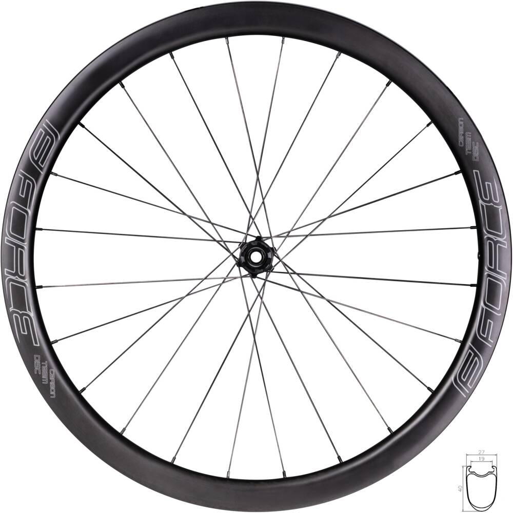 rim FORCE CARBON DISC for tyres <br>tubeless ready<br>height: 40 mm