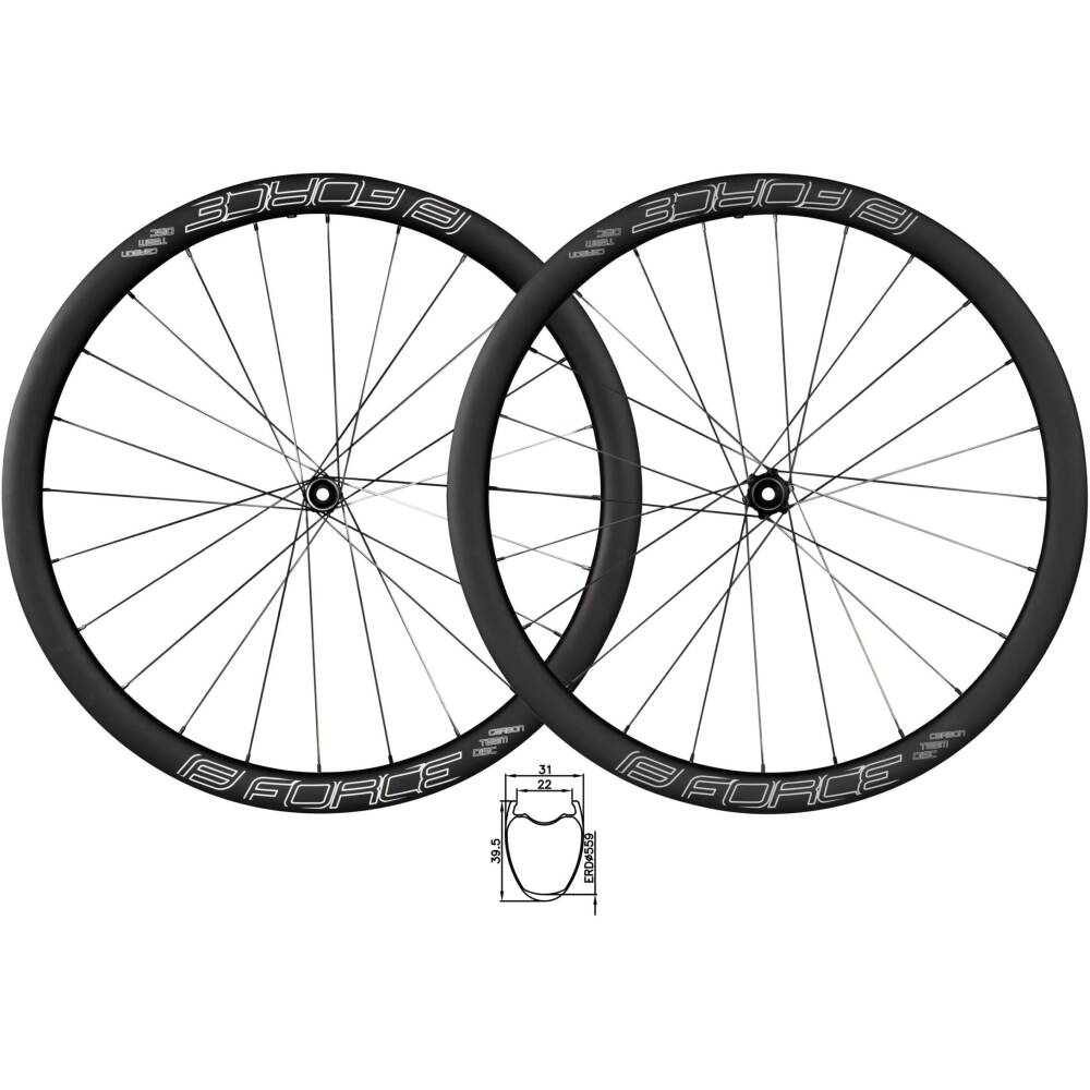 FORCE CARBON rim for tyres<br>tubeless ready<br>height: 40mm