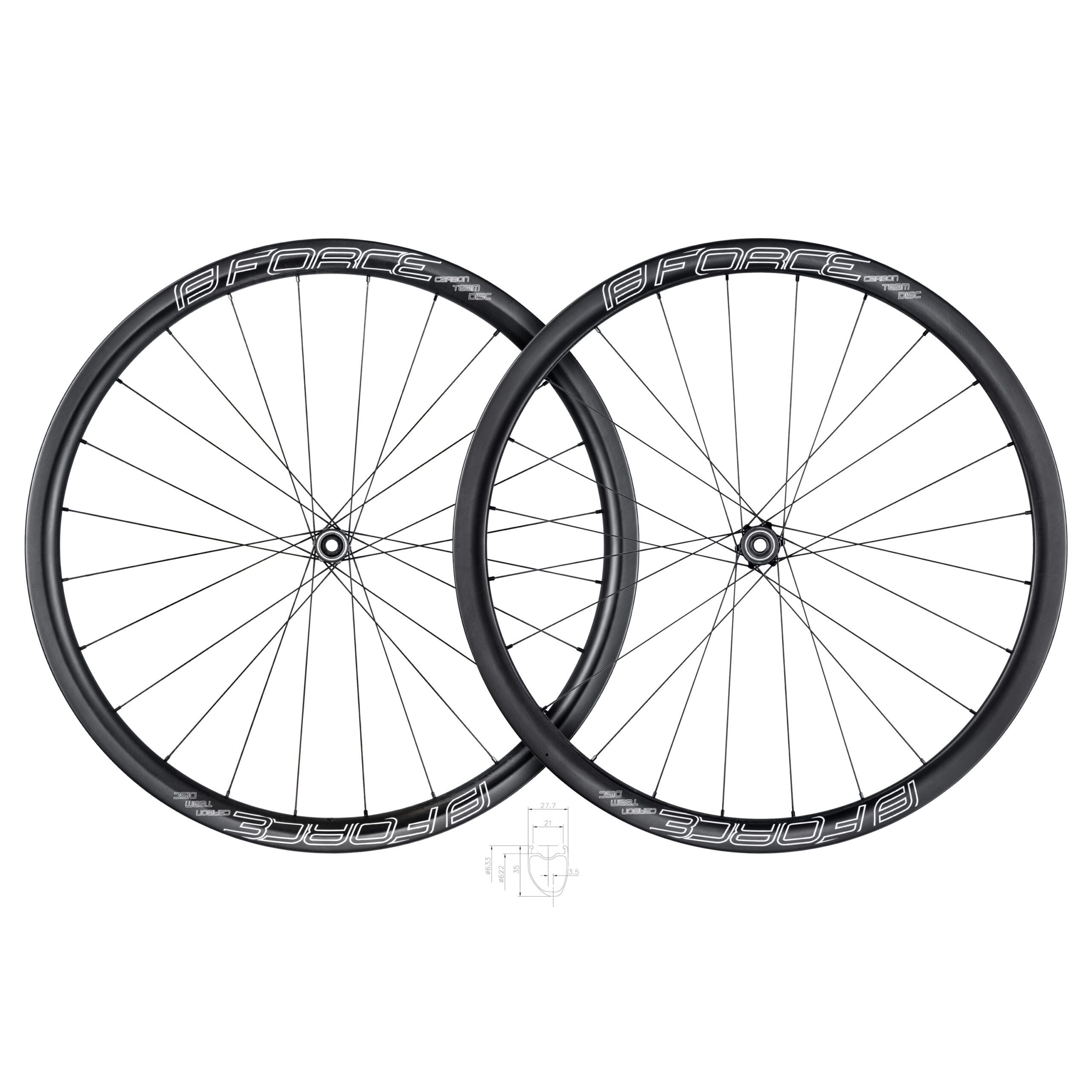 FORCE CARBON rim for tyrestubeless readyheight: 35mm