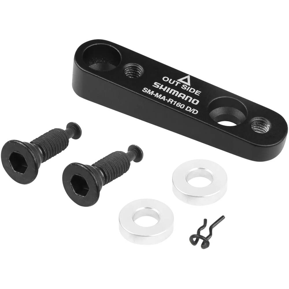 front adapter for disc brake<br>postmount/ standard<br>designed for disc rotors: 160 mm <br>with 4 hex mounting screws<br>weight: 41 g