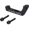 front adapter for disc brake<br>postmount/ standard<br>designed for disc rotors: 160 mm <br>with 4 hex mounting screws<br>weight: 28 g