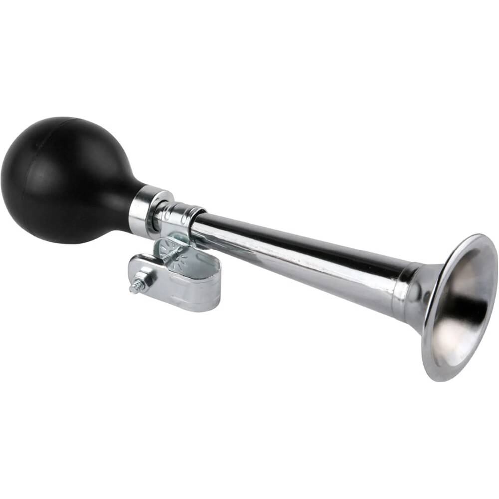 chrome straight airhorne with a blower<br>wide end<br>for handlebars: 25