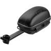 bag including the holder with QR system<br>suitable for seat posts size 27.2 - 31.6 mm<br>inner compartments for documents and personal belongings<br>velcro for attaching pump to the bottom of the bag<br>reflective elements <br>length: 27 cm