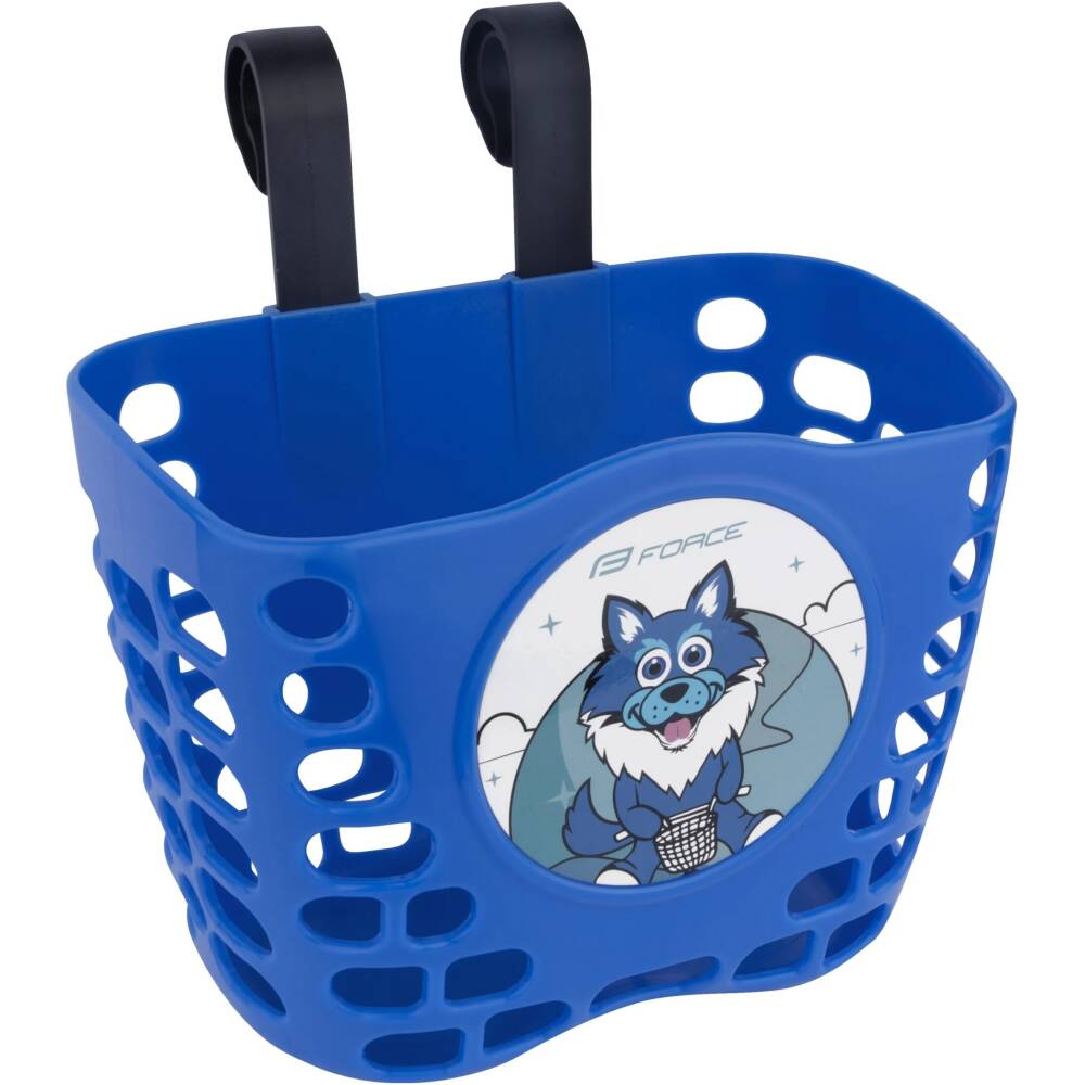 basket FORCE for handlebars, for kids, blue
