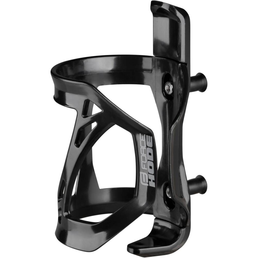 glossy black with grey printing<br>side bottle insertion and removal - option to choose left/right side<br>with screws<br>material: plastic<br>weight: 57 g <br>packed in polybag