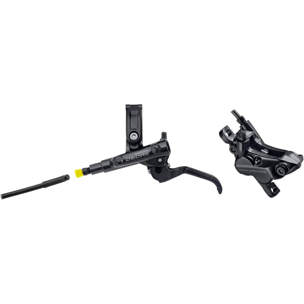 kompletní natlakovaná sada přední<br>levá páka BL-M6100 a třmen BR-6120 - 4 písty<br>materiál pístu: keramický<br>uchycení POSTMOUNT - bez adaptéru<br>hadička SMBH50SS 100 cm J-kit
