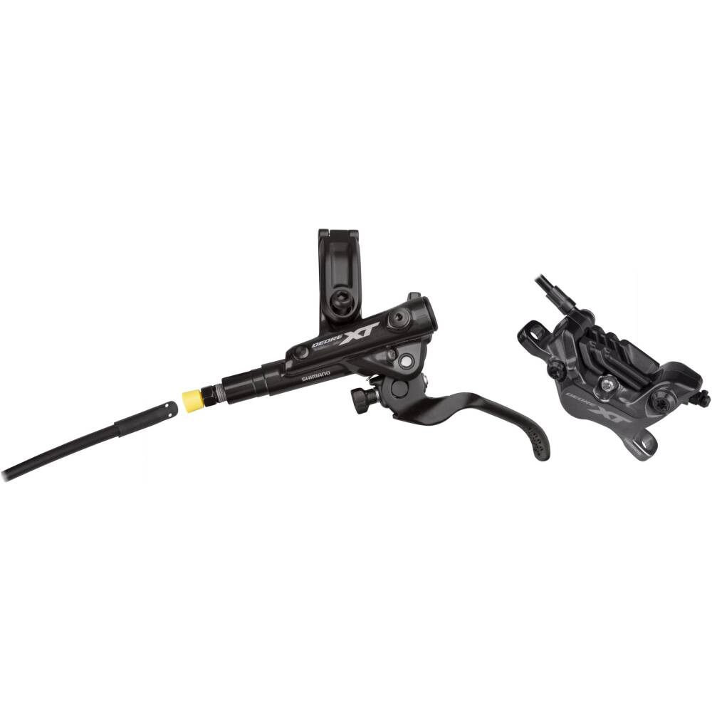 kompletní natlakovaná sada přední XT<br>brzdová páka BLM8100 a brzdový třmen BRM8120<br>hadička SMBH90 100 cm J-kit<br>brzdová páka I-spec EV - možnost uchycení řadící páčky<br>uchycení POSTMOUNT - bez adaptéru<br>polymerové destičky s chladičem<br>balené provedení v krabičce<br>