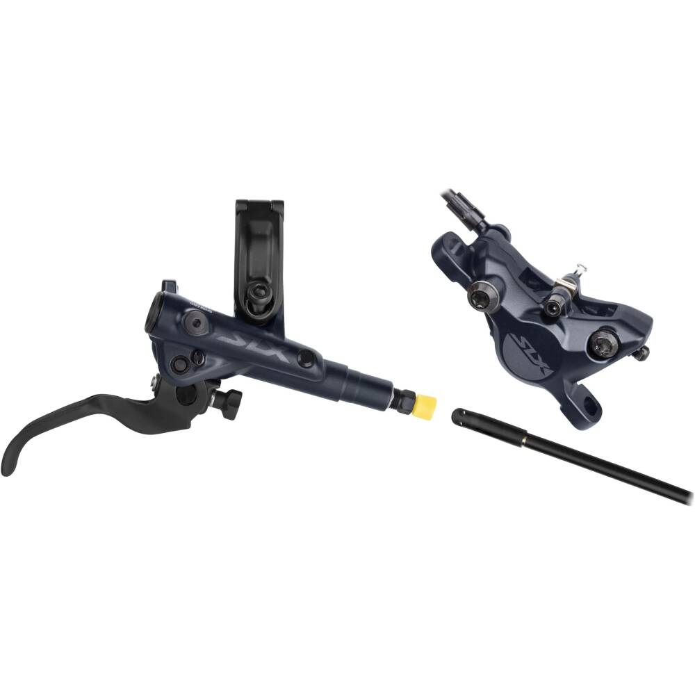 kompletní natlakovaná sada zadní<br>páka BLM7100 a třmen BRM7100<br>brzdová páka I-SPEC EV<br>černá hadička SMBH90SBM 170 cm J-kit<br>uchycení POSTMOUNT - bez adaptéru<br>polymerové destičky<br>balené provedení v krabičce