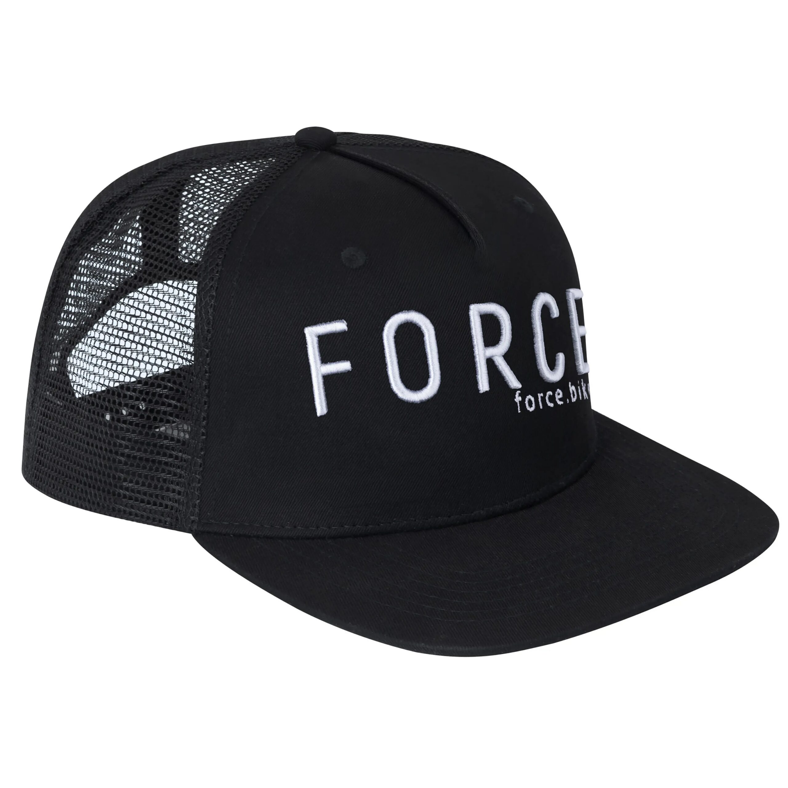 Stylish trucker cap with a classic mesh back for maximum breathability and comfort during all-day wear. The front panel features a distinctive 3D embroidered FORCE logo