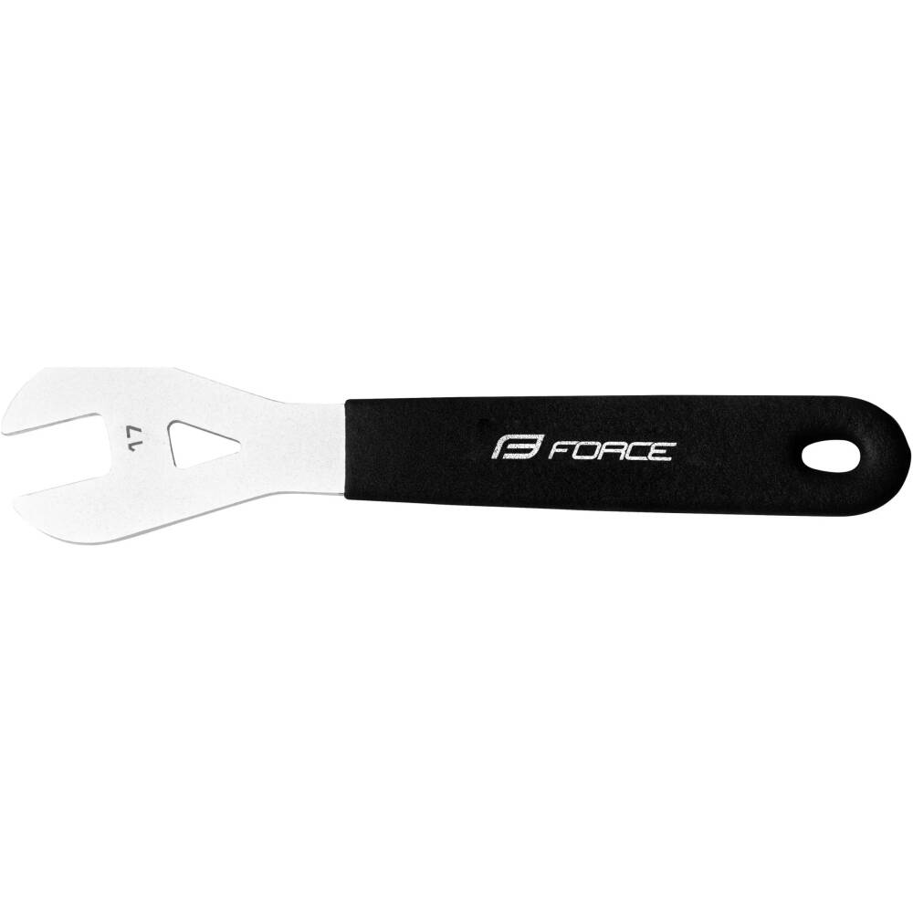 workshop cone wrench size 17<br>thickness of wrench: 2 mm<br>precise - laser cutted<br>rubberized handle grip with hanging hole<br>material: Cr-Mo steel <br>weight: 89 g