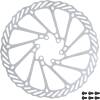 diameter of the brake rotor: 180 mm<br>6 bolt attachment<br>including screws for hex wrench<br>material: stainless steel <br>weight: 123 g<br>packed in polybag